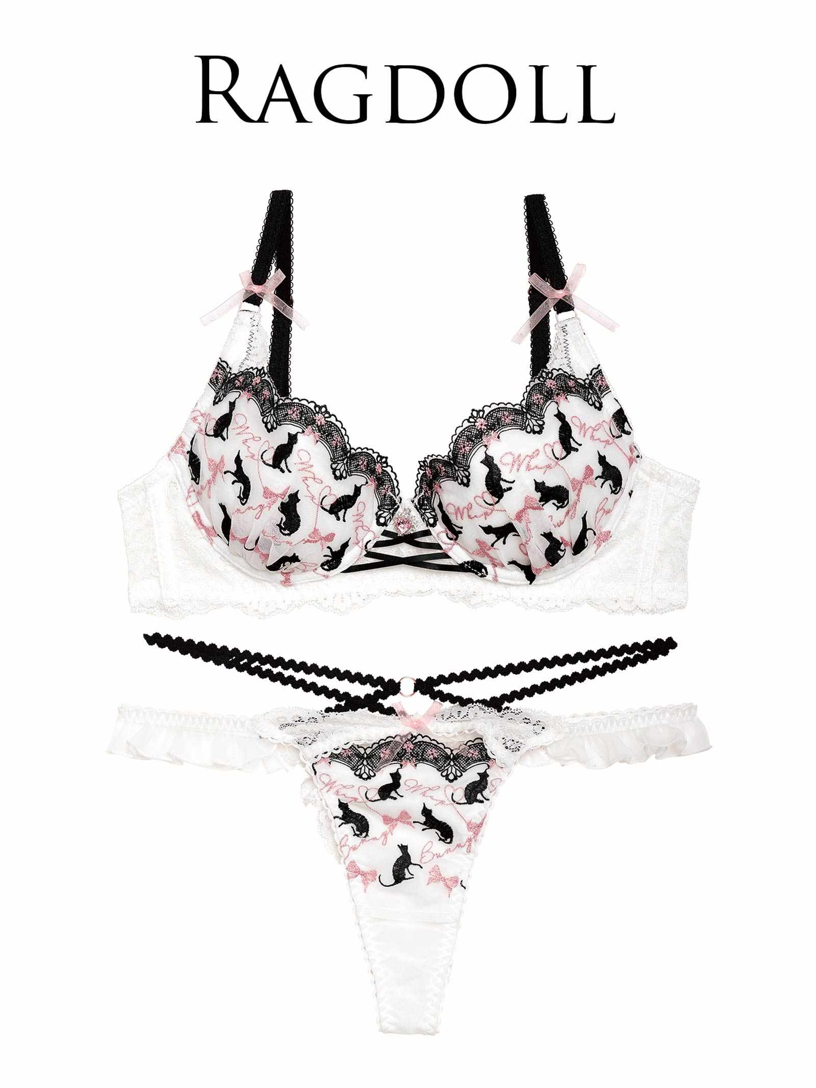 【明日花キララプロデュース/WhipBunny】Chaton Mignon Bra&T-back/Ragdoll シャトンミニョンブラ&Tバック/ラグドール - 【公式】247Lingerie