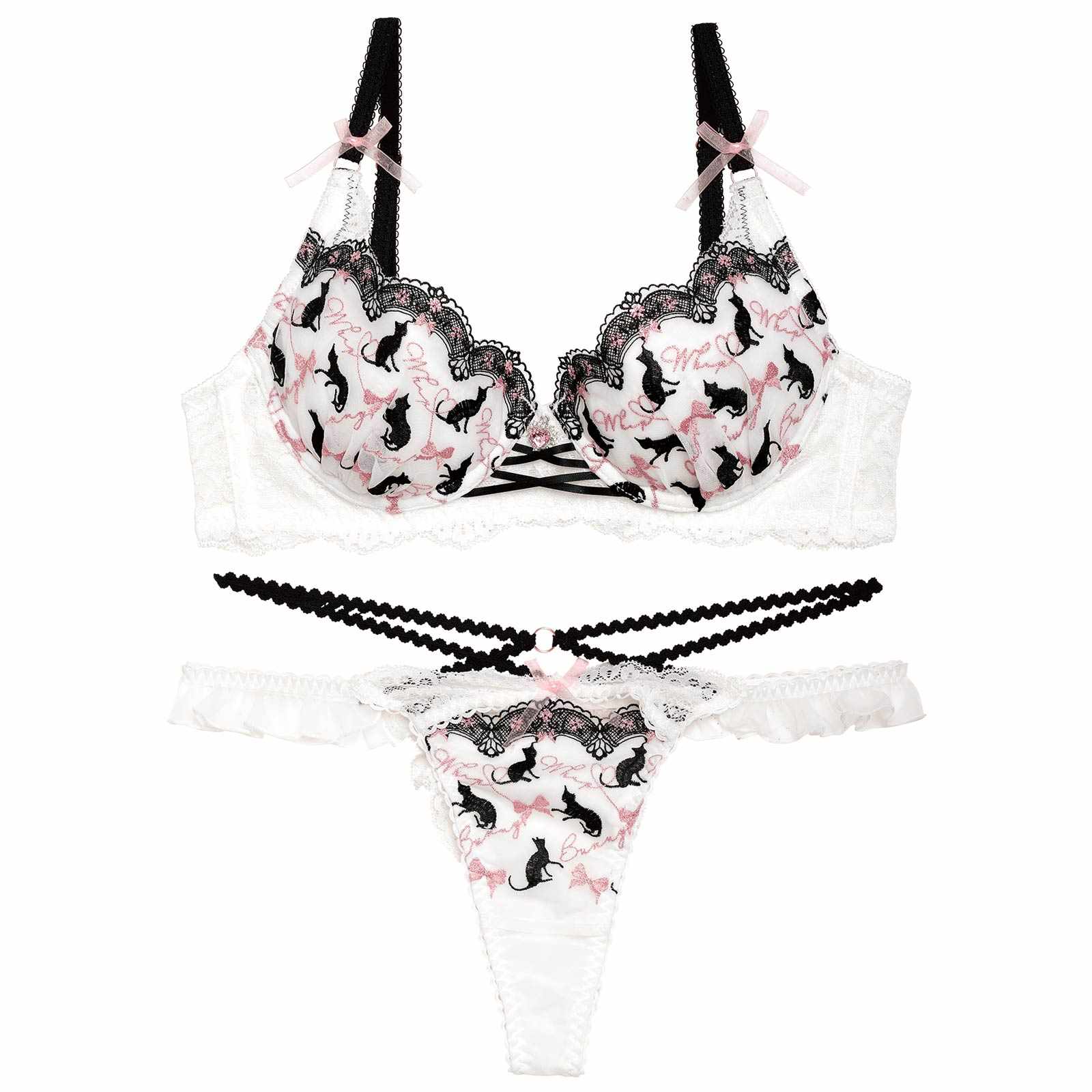 【明日花キララプロデュース/WhipBunny】Chaton Mignon Bra&T-back/Ragdoll シャトンミニョンブラ&Tバック/ラグドール - 【公式】247Lingerie