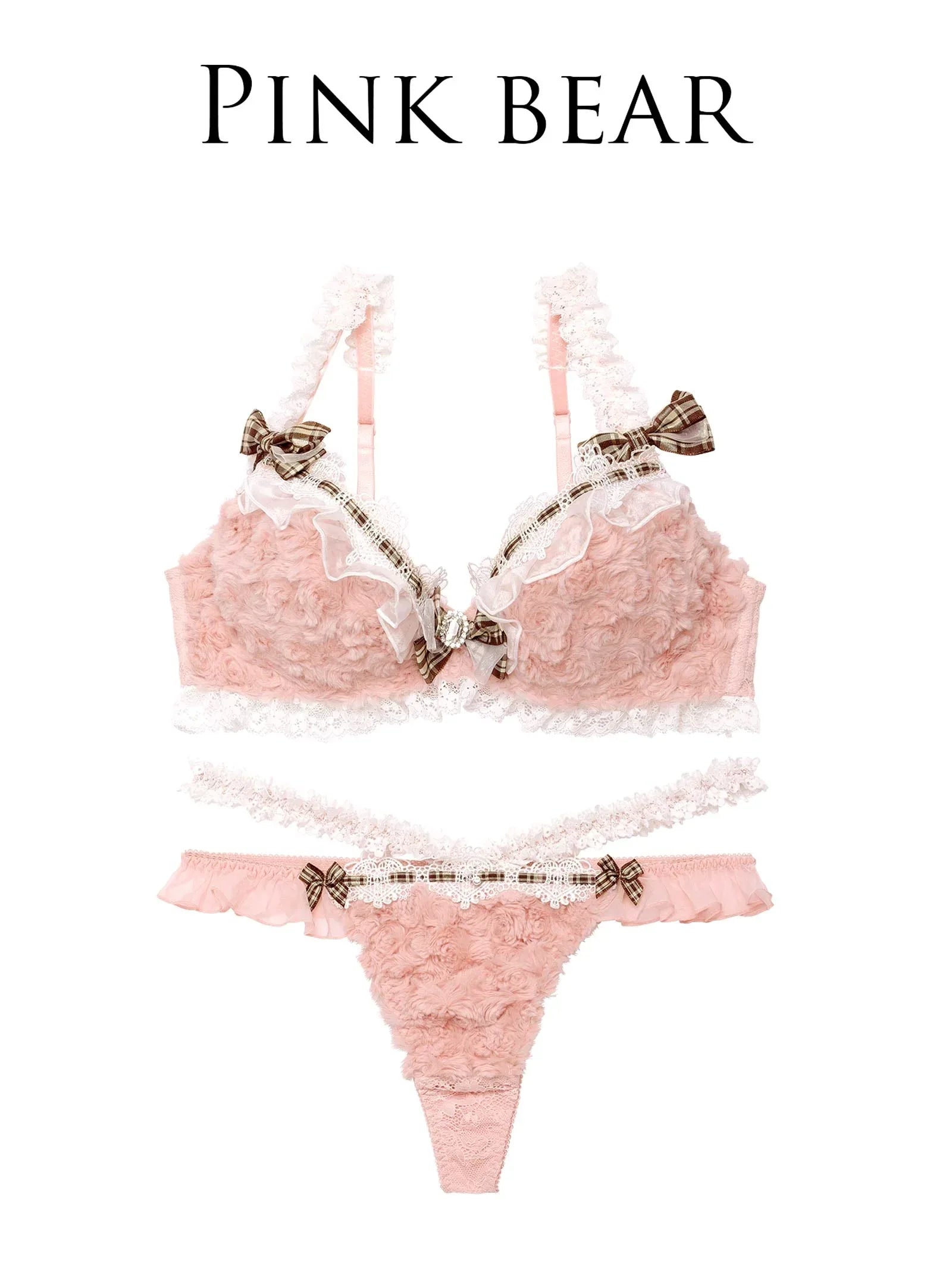 【明日花キララプロデュース/WhipBunny】Charming Teddy Bear Bra&T-back チャーミングテディベアブラ&Tバック - 【公式】247Lingerie