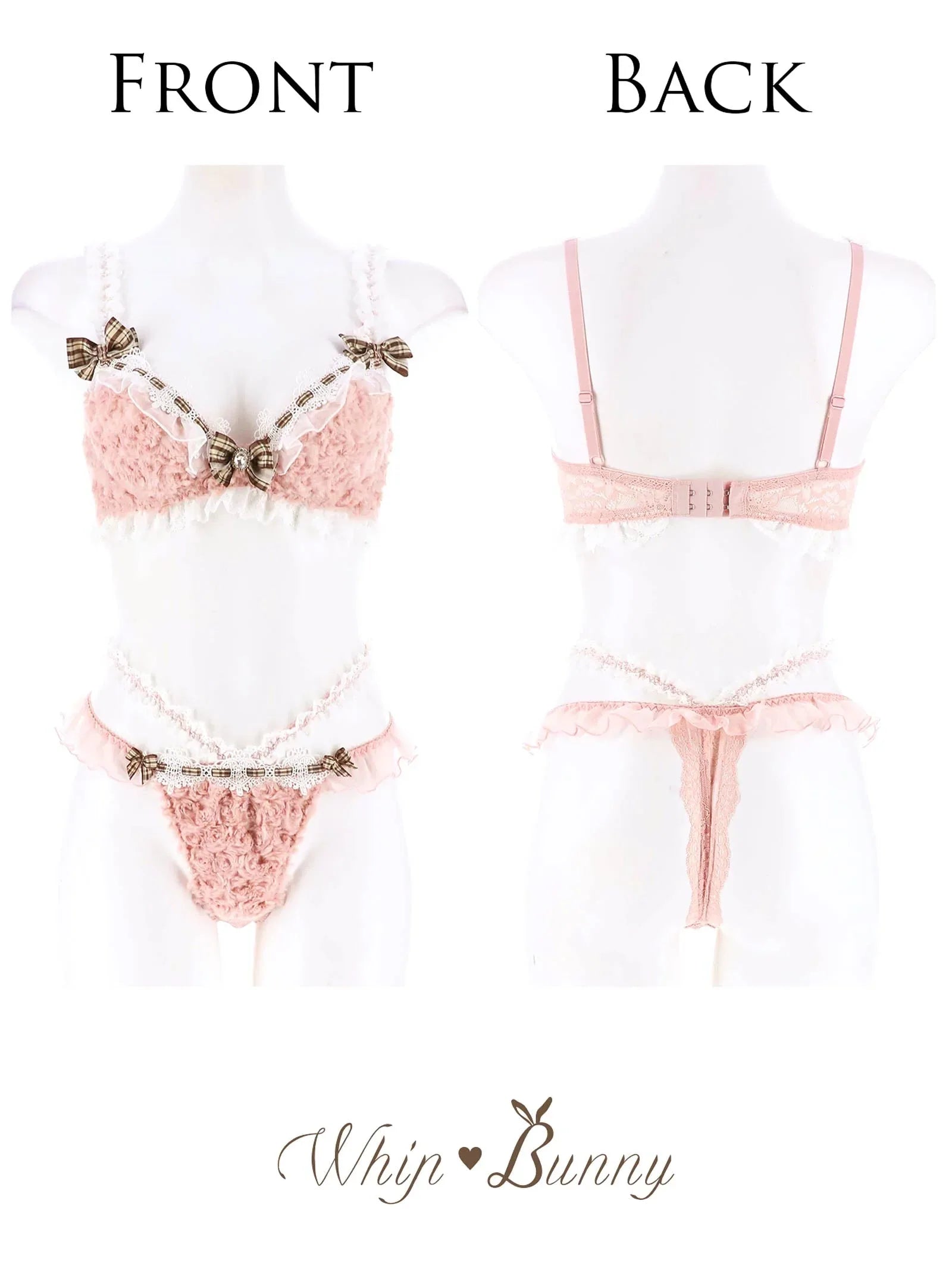 【明日花キララプロデュース/WhipBunny】Charming Teddy Bear Bra&T-back チャーミングテディベアブラ&Tバック - 【公式】247Lingerie