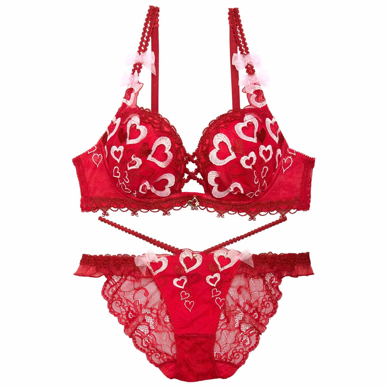 【明日花キララプロデュース/WhipBunny】Melty Twinkle Heart Bra&Shorts/CUTIERED メルティトゥインクルハートブラ&ショーツ/キューティレッド