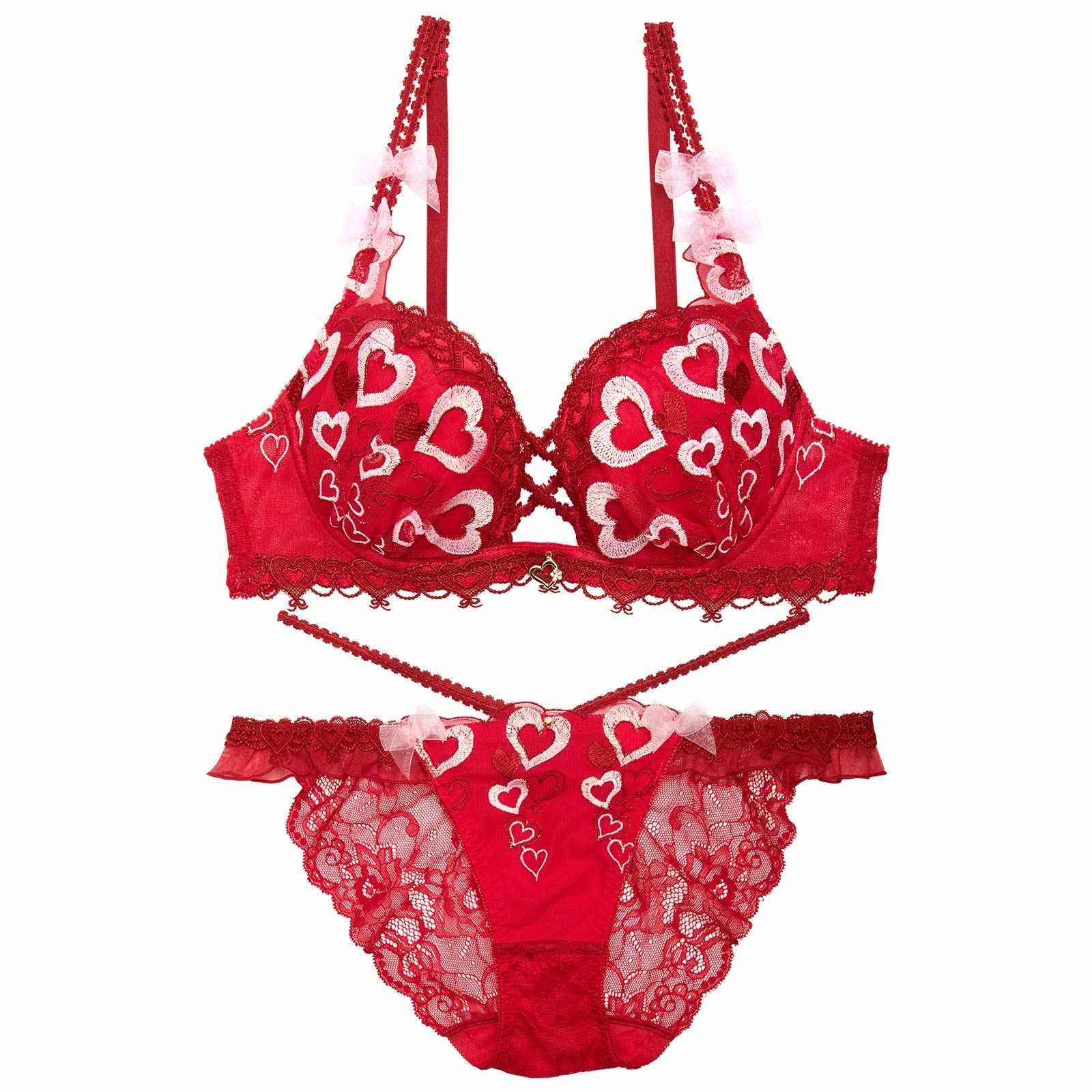 【明日花キララプロデュース/WhipBunny】Melty Twinkle Heart Bra&Shorts/CUTIERED メルティトゥインクルハートブラ&ショーツ/キューティレッド - 【公式】247Lingerie