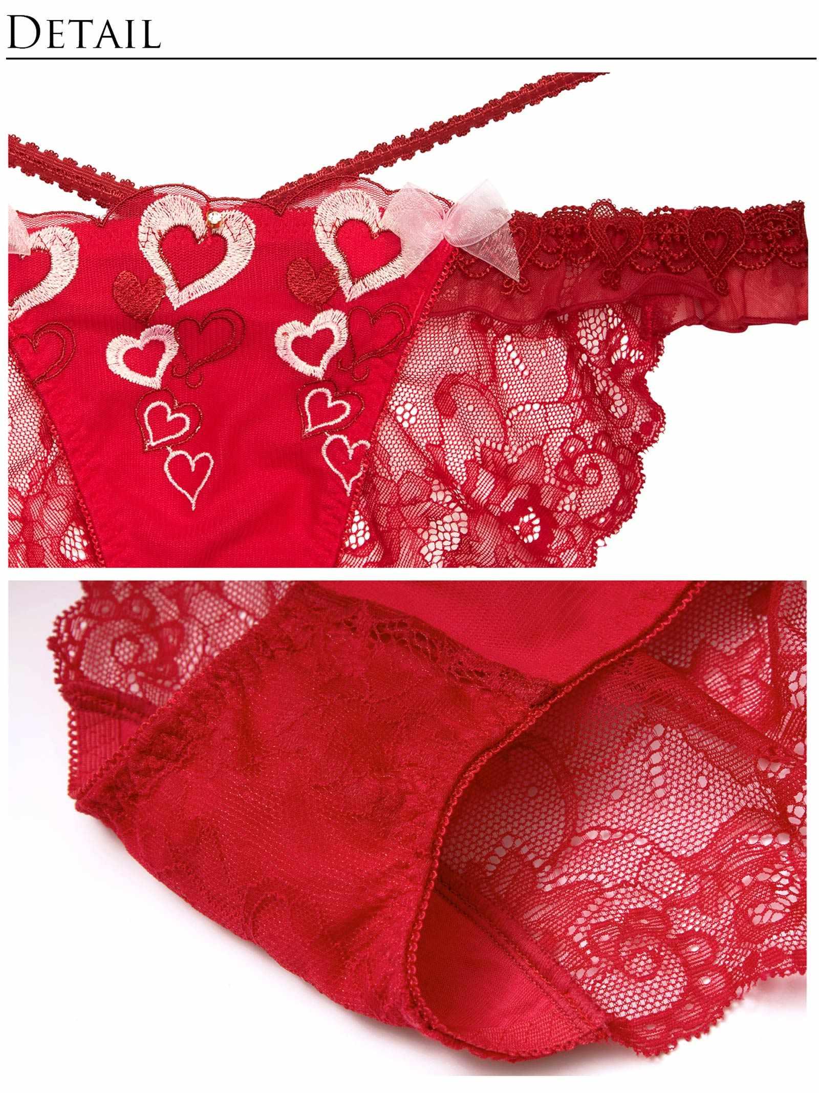 【明日花キララプロデュース/WhipBunny】Melty Twinkle Heart Bra&Shorts/CUTIERED メルティトゥインクルハートブラ&ショーツ/キューティレッド - 【公式】247Lingerie