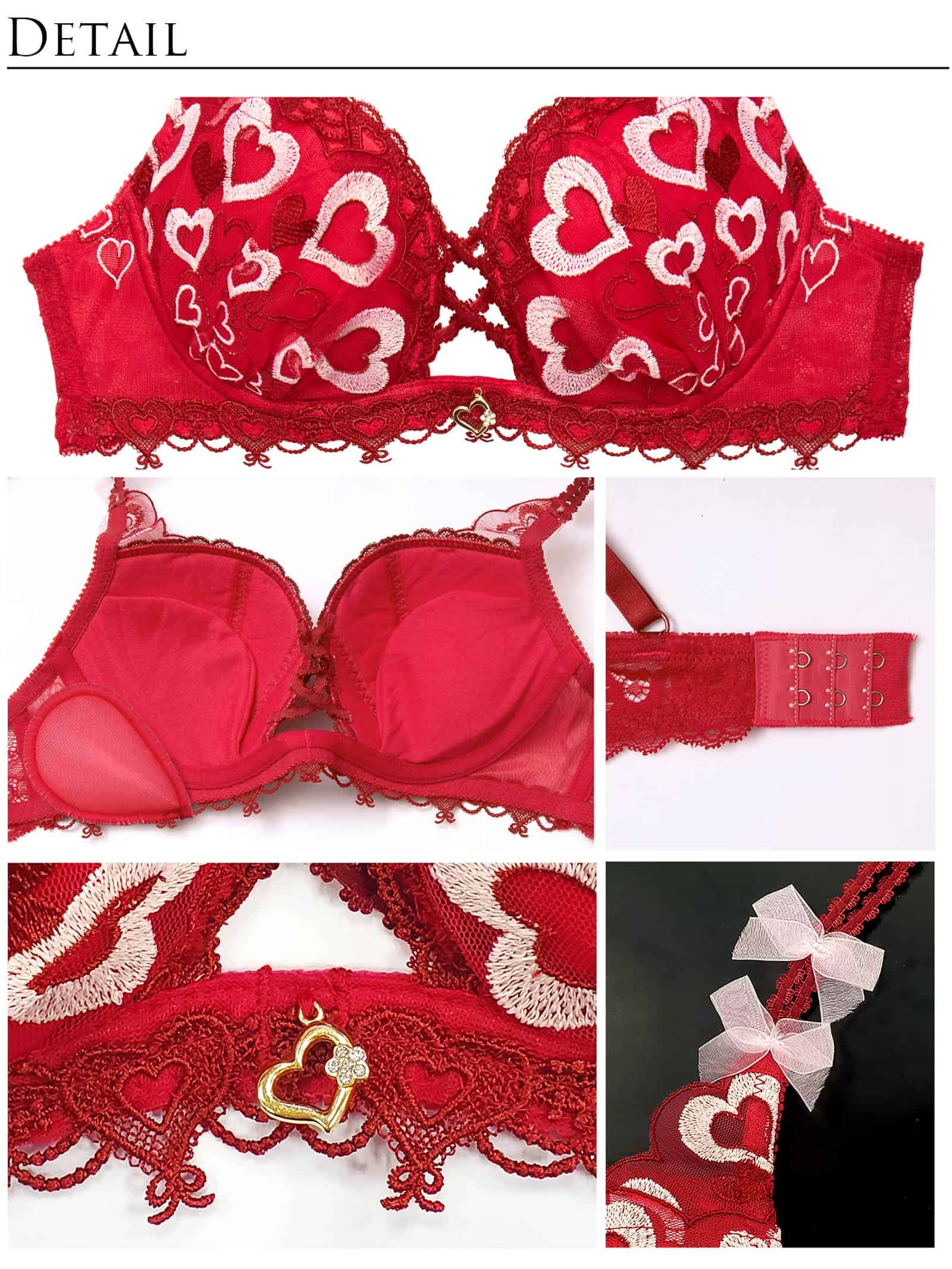 【明日花キララプロデュース/WhipBunny】Melty Twinkle Heart Bra&T-back/CUTIERED メルティトゥインクルハートブラ&Tバック/キューティレッド - 【公式】247Lingerie