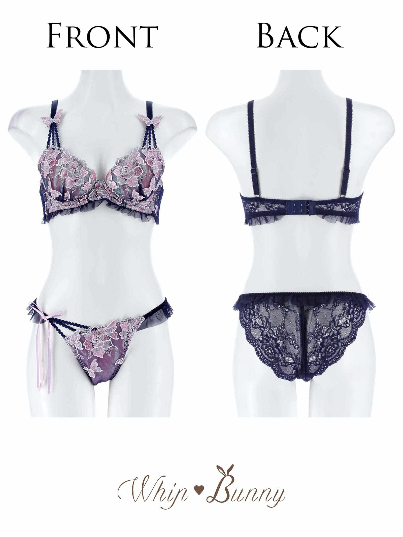 4/7新作!【明日花キララプロデュース/WhipBunny】Papillon Rose Fairy Bra&Shorts / パピヨンローズフェアリーブラ&ショーツ