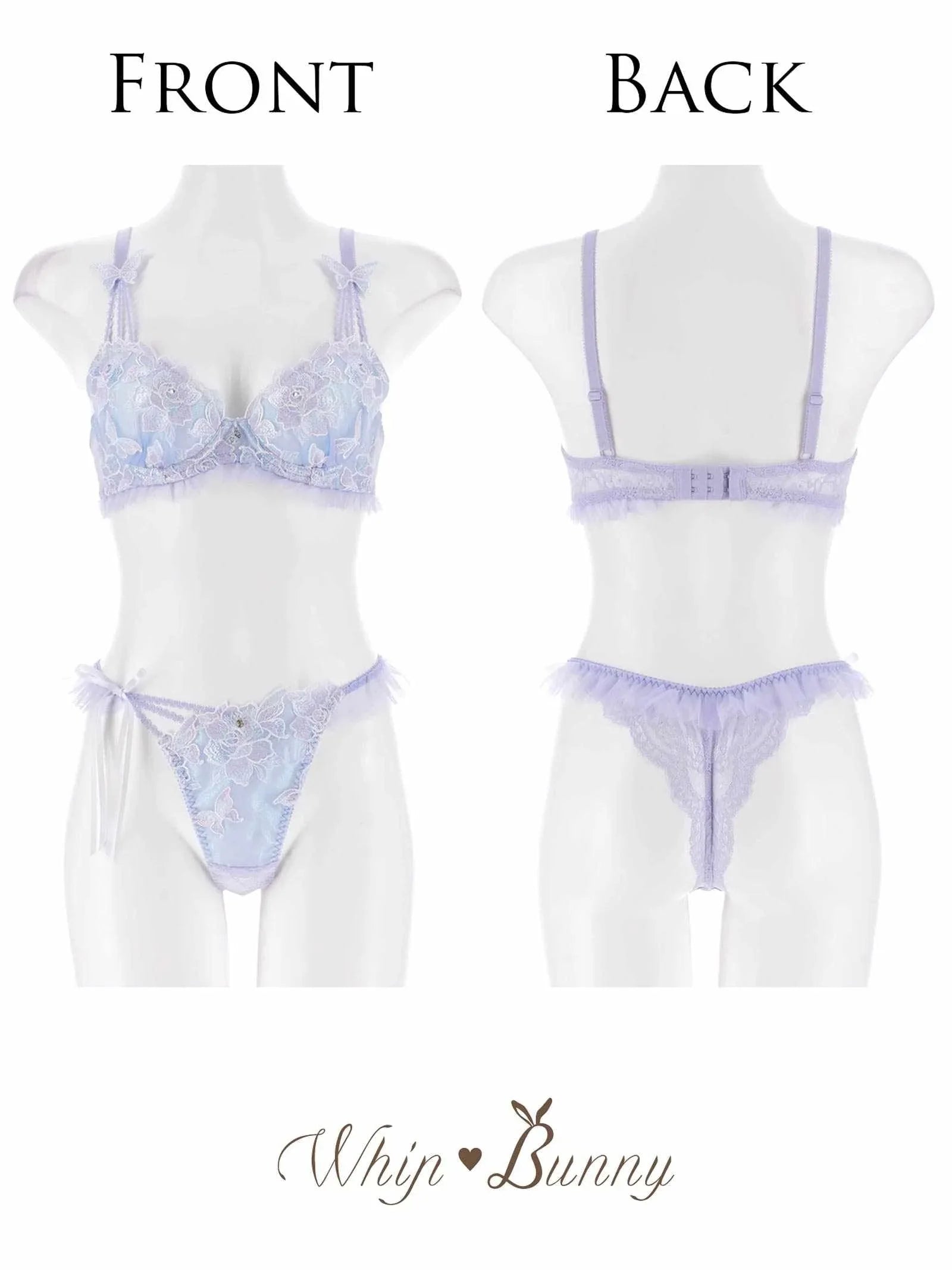 【明日花キララプロデュース/WhipBunny】Papillon Rose Fairy Bra&T-back / パピヨンローズフェアリーブラ&Tバック - 【公式】247Lingerie