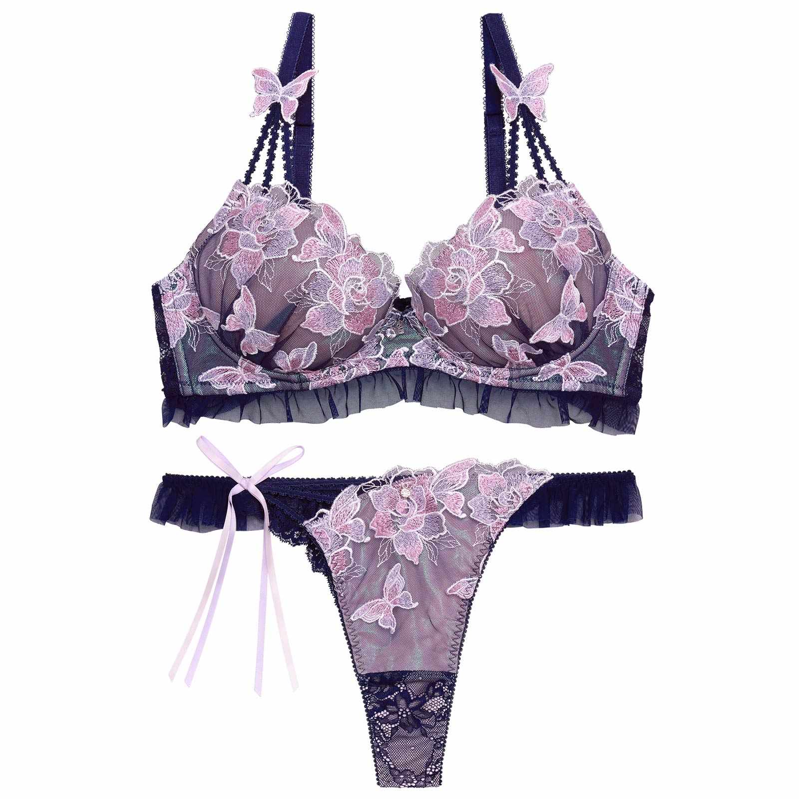 【明日花キララプロデュース/WhipBunny】Papillon Rose Fairy Bra&T-back / パピヨンローズフェアリーブラ&Tバック