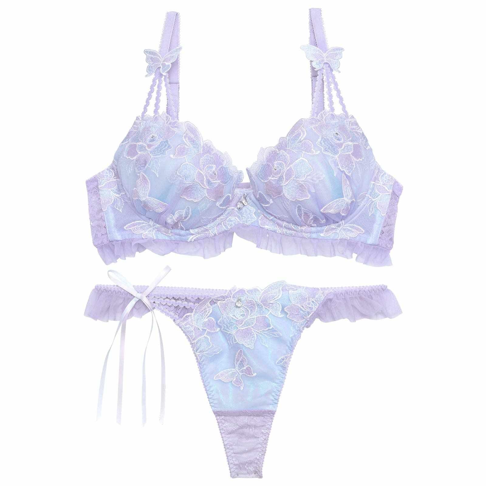 【明日花キララプロデュース/WhipBunny】Papillon Rose Fairy Bra&T-back / パピヨンローズフェアリーブラ&Tバック - 【公式】247Lingerie