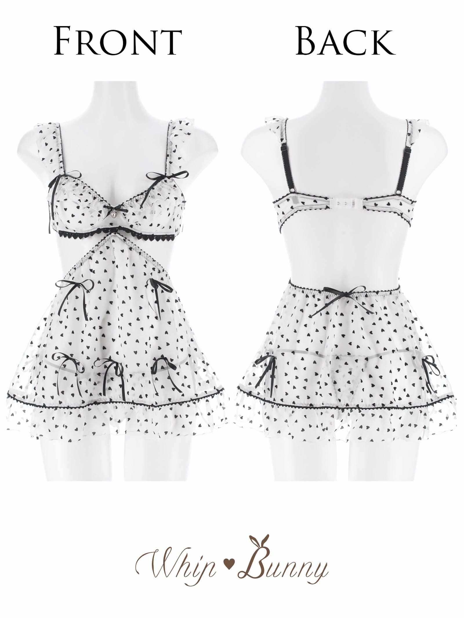 3/26新作!【明日花キララプロデュース/WhipBunny】Dolly Heartfvelvet Ribbon Babydoll ドーリーハートベルベットリボンベビードール