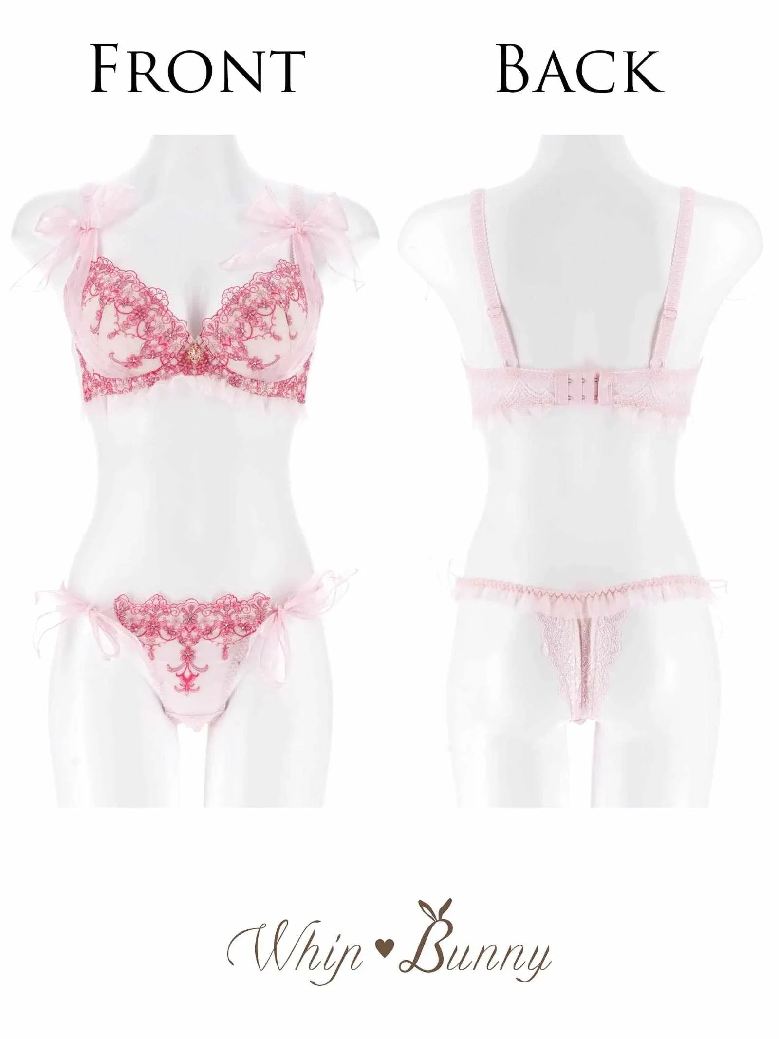 【明日花キララプロデュース/WhipBunny】Arabesque Chiffon Princess Bra&T-back / アラベスクシフォンプリンセスブラ&Tバック - 【公式】247Lingerie