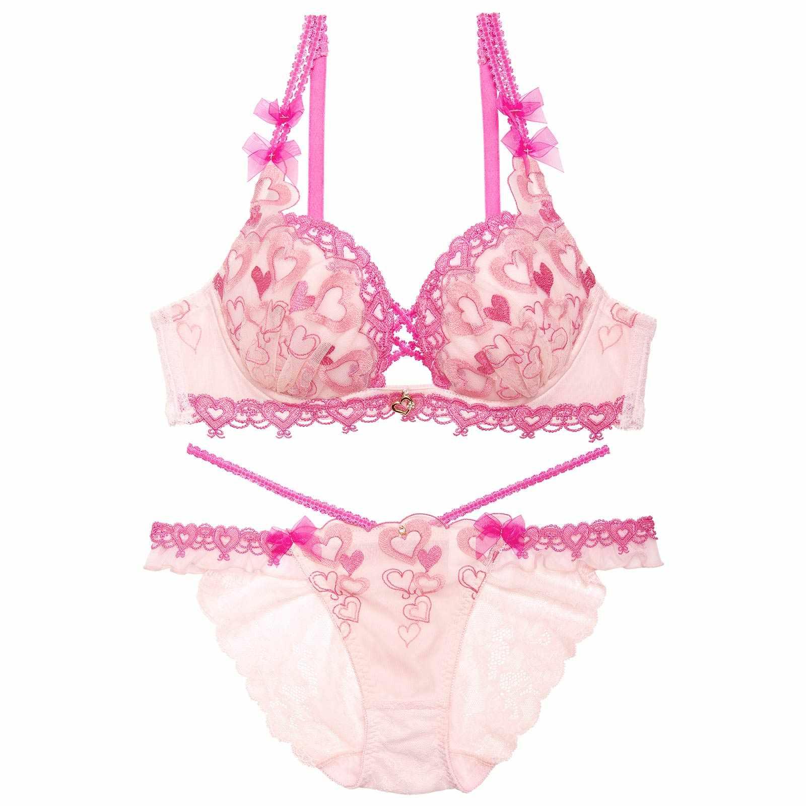 2/17再販!【明日花キララプロデュース/WhipBunny】Melty Twinkle Heart Bra&Shorts/SWEETPINK メルティトゥインクルハートブラ&ショーツ/スイートピンク - 【公式】247Lingerie