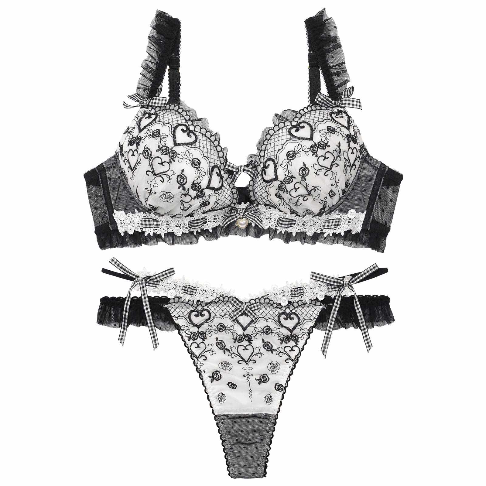 【明日花キララプロデュース/WhipBunny】Romantique Fille Bra&T-back/ ロマンティックフィーユブラ&Tバック - 【公式】247Lingerie