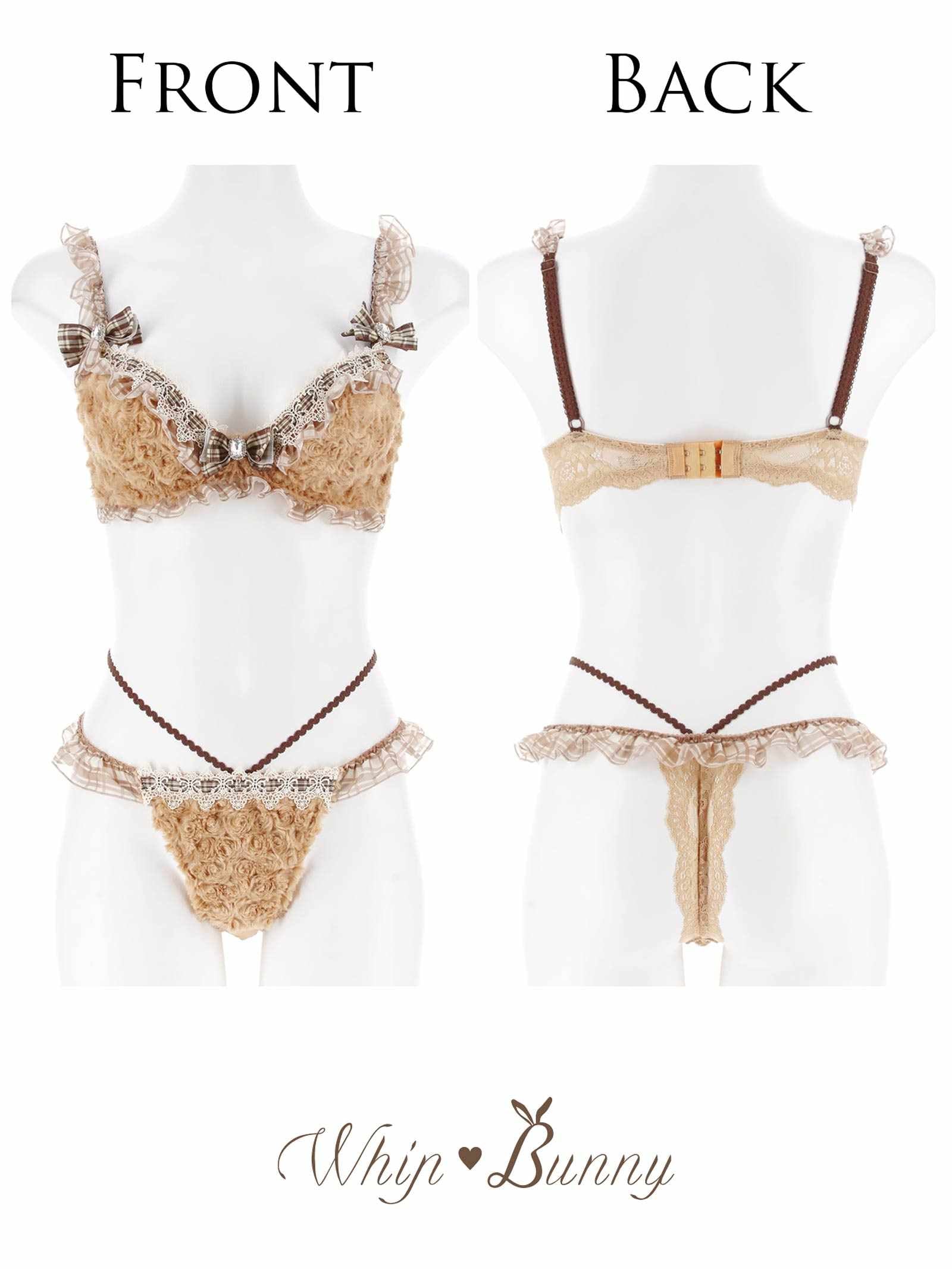 12/5新作!【明日花キララプロデュース/WhipBunny】Charming Teddy Bear Bra&T-back / チャーミングテディベアブラ&Tバック