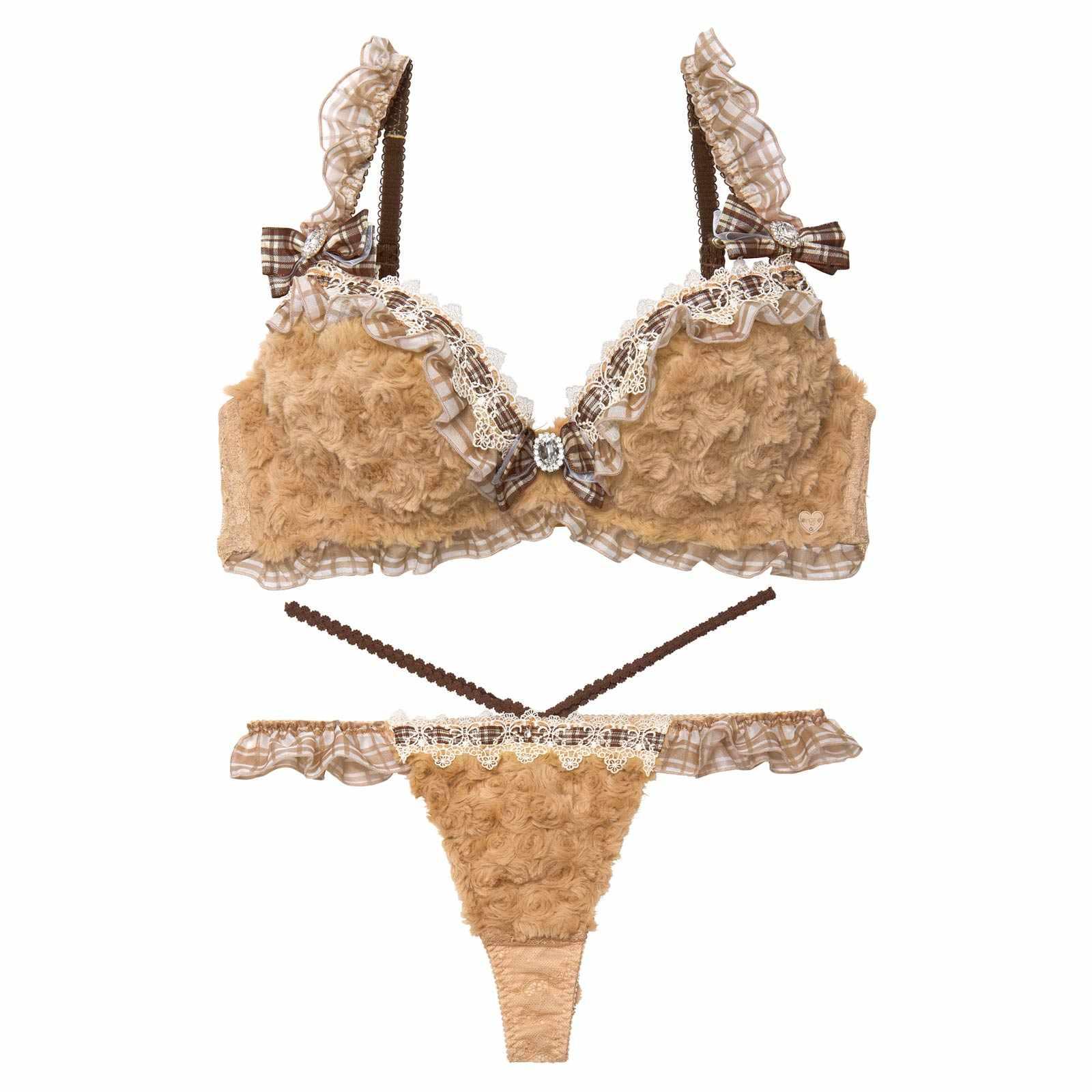 【明日花キララプロデュース/WhipBunny】Charming Teddy Bear Bra&T-back / チャーミングテディベアブラ&Tバック