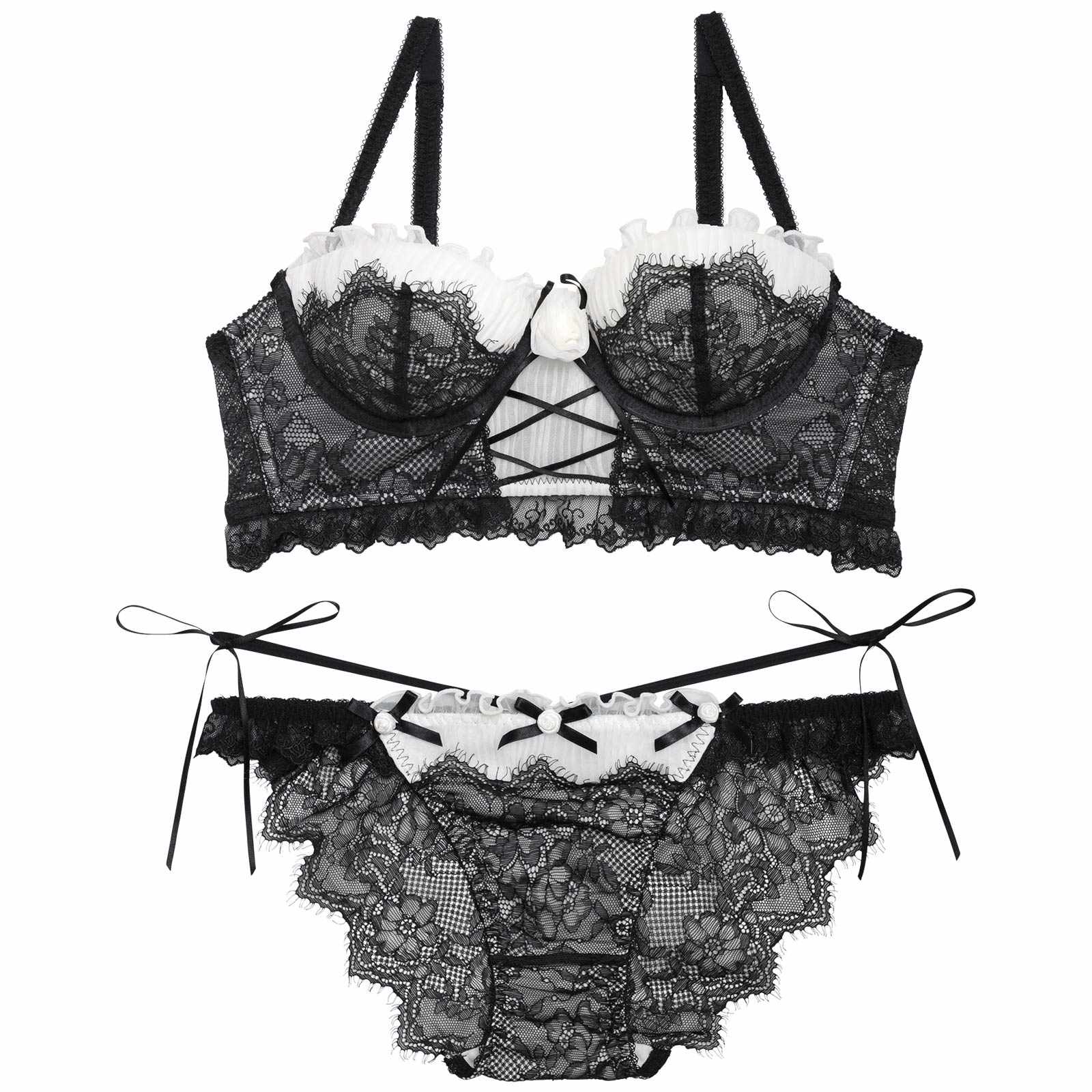 【明日花キララプロデュース/WhipBunny】Classical Tulle Rose Bra&Shorts / クラシカルチュールローズブラ&ショーツ