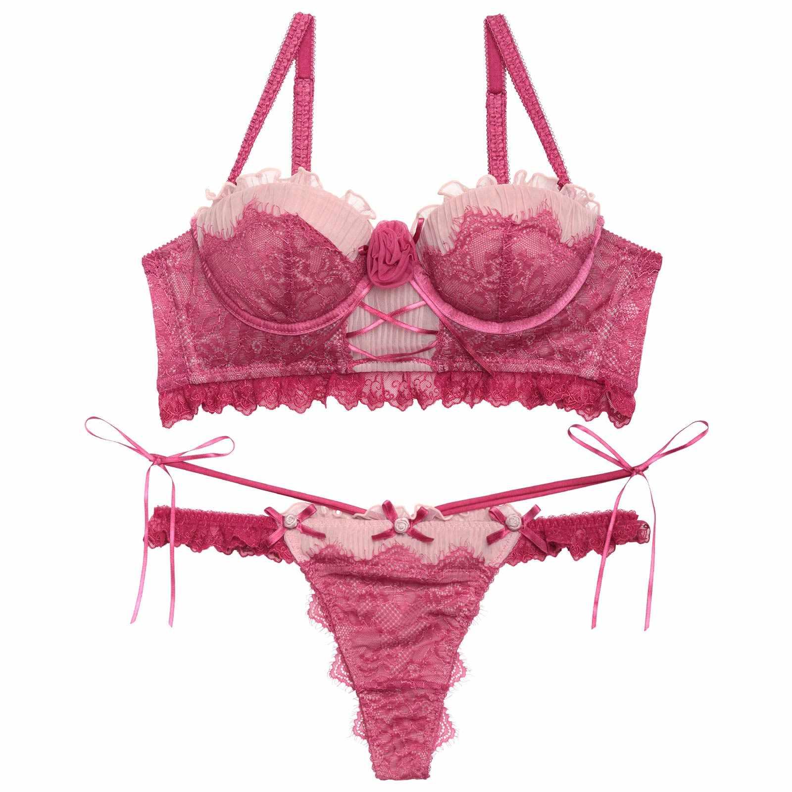 【明日花キララプロデュース/WhipBunny】Classical Tulle Rose Bra&T-back / クラシカルチュールローズブラ&Tバック - 【公式】247Lingerie