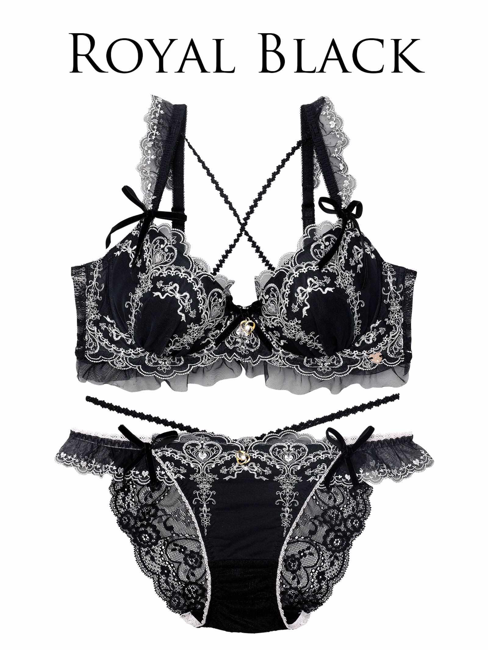 【明日花キララプロデュース/WhipBunny】Antique Ribbon Heart Bra&Shorts / アンティークリボンハートブラ&ショーツ