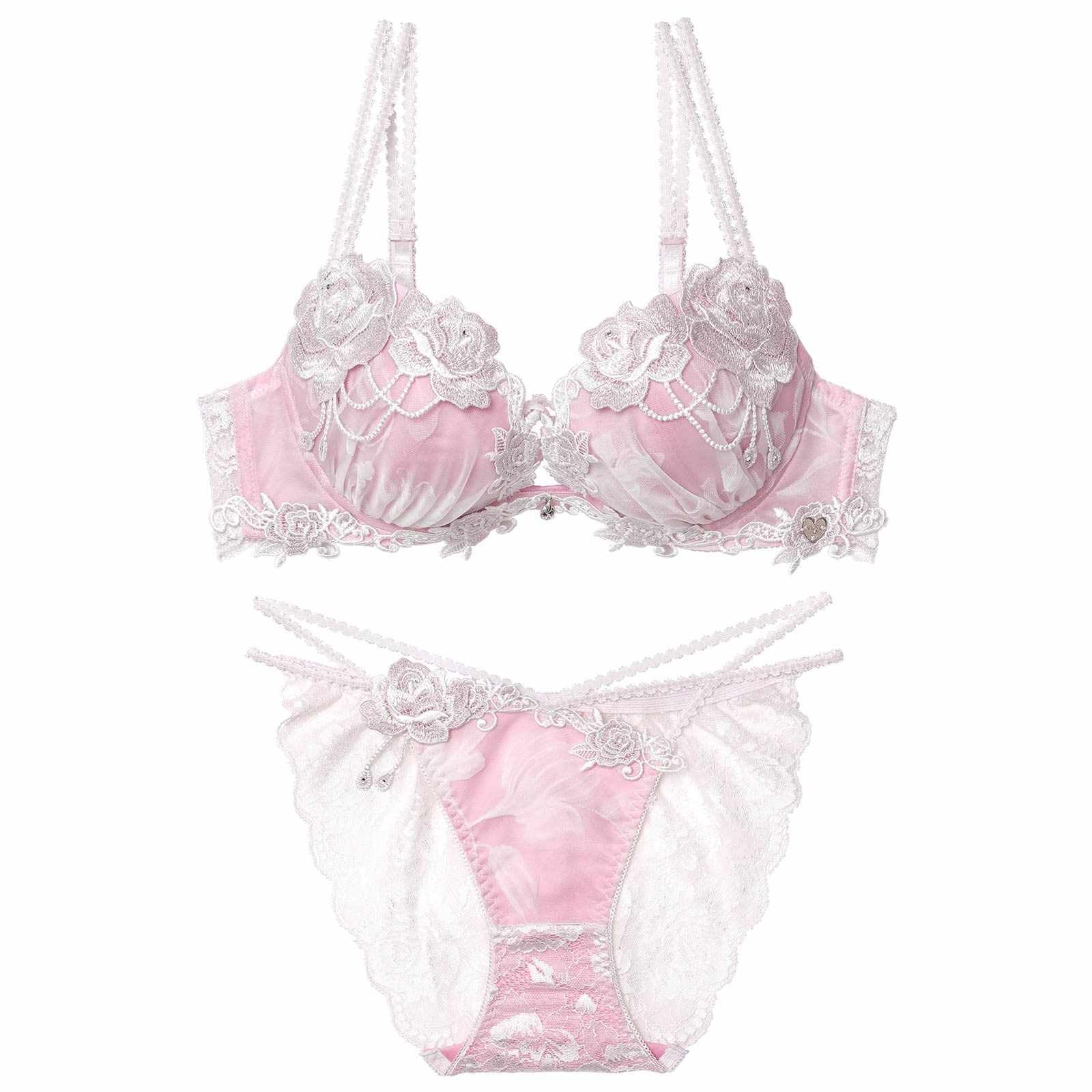 【明日花キララプロデュース/WhipBunny】Noble Flocky Rose Bra&Shorts / ノーブルフロッキーローズブラ&ショーツ