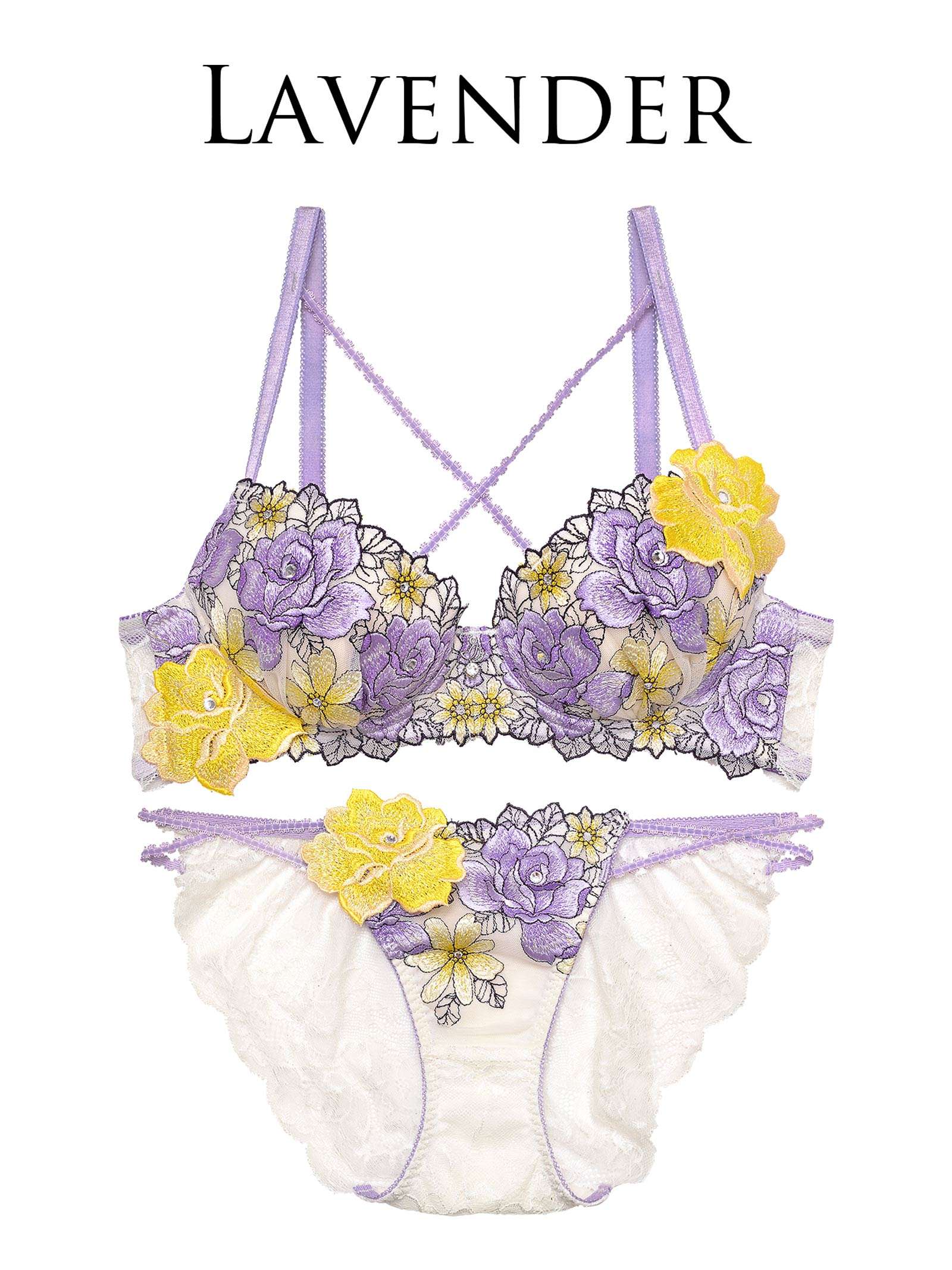 6/21新作!【明日花キララプロデュース/WhipBunny】Venus Shiny Rose Bra&Shorts/Lavender ヴィーナスシャイニーローズブラ&ショーツ/ラベンダー