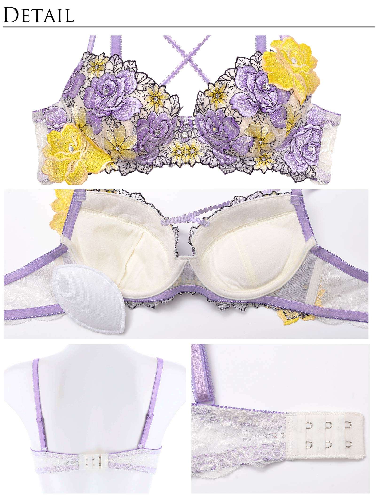 6/21新作!【明日花キララプロデュース/WhipBunny】Venus Shiny Rose Bra&Shorts/Lavender ヴィーナスシャイニーローズブラ&ショーツ/ラベンダー