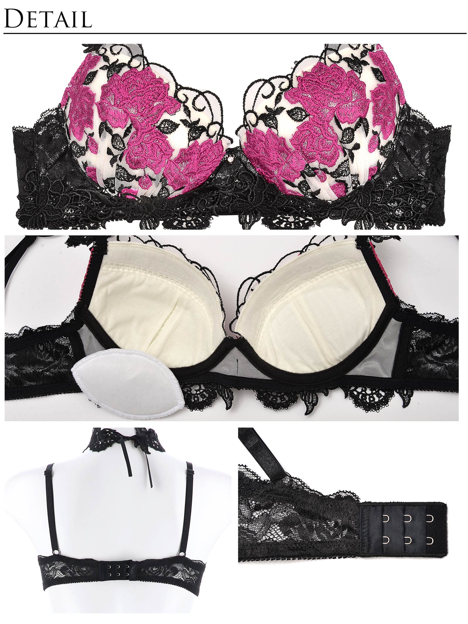 【明日花キララプロデュース/WhipBunny】Gorgeous Shine Rose Choker /RosePink ゴージャスシャインローズチョーカーブラ&ショーツ/ローズピンク - 【公式】247Lingerie