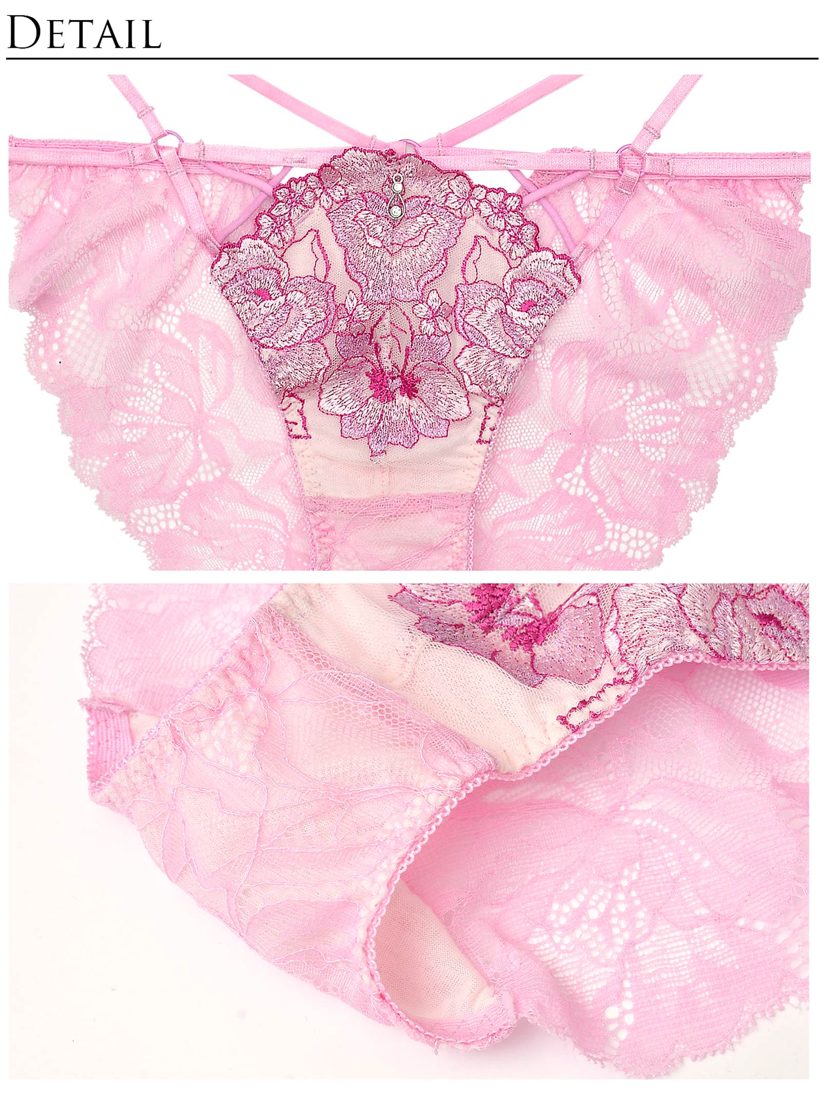 9/18新作!【明日花キララプロデュース/WhipBunny】Venus Shine Flower Choker Bra&Shorts/Pink ヴィーナスシャインフラワーブラ&ショーツ/ピンク