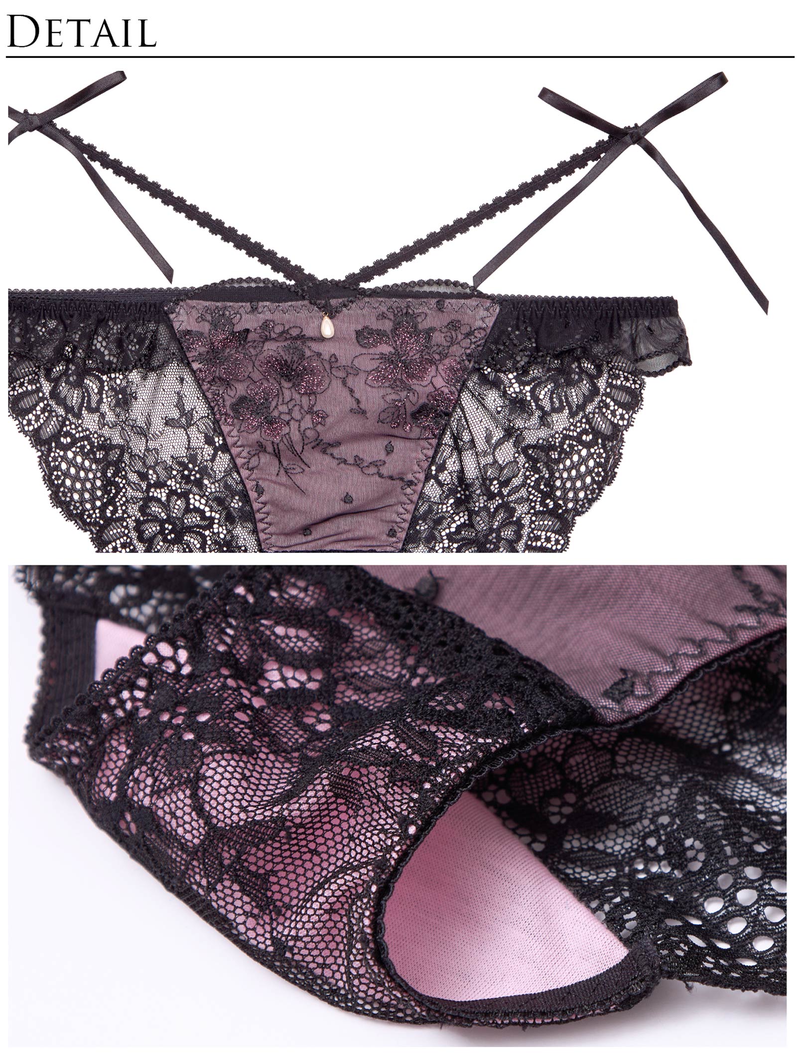 【明日花キララプロデュース/WhipBunny】Floral Dot Scallop Bra&Shorts フローラルドットスカラップブラ&ショーツ