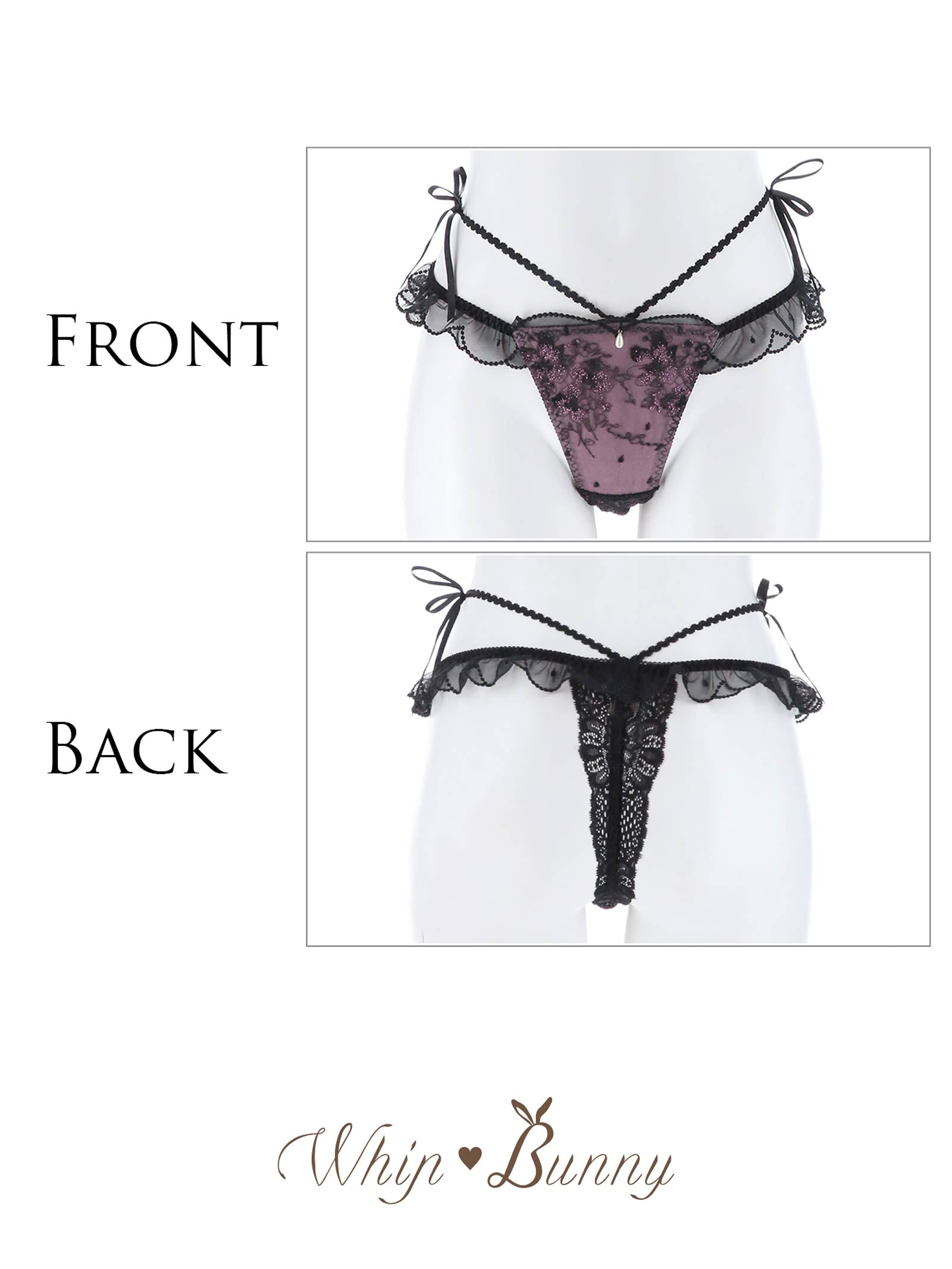 【明日花キララプロデュース/WhipBunny】Floral Dot Scallop Shorts/T-back フローラルドットスカラップショーツ/Tバック