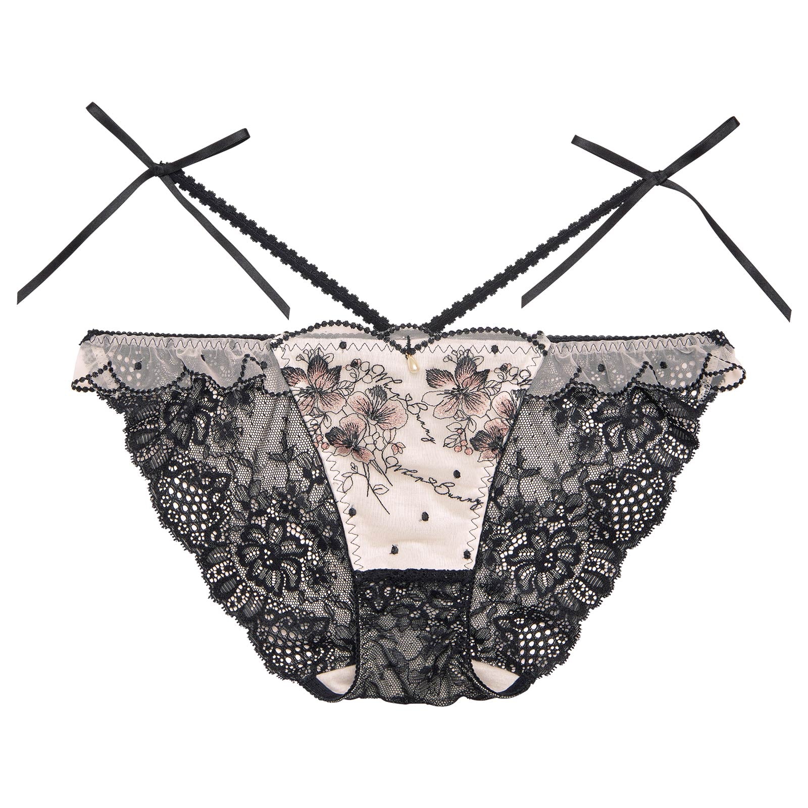 【明日花キララプロデュース/WhipBunny】Floral Dot Scallop Shorts/T-back フローラルドットスカラップショーツ/Tバック