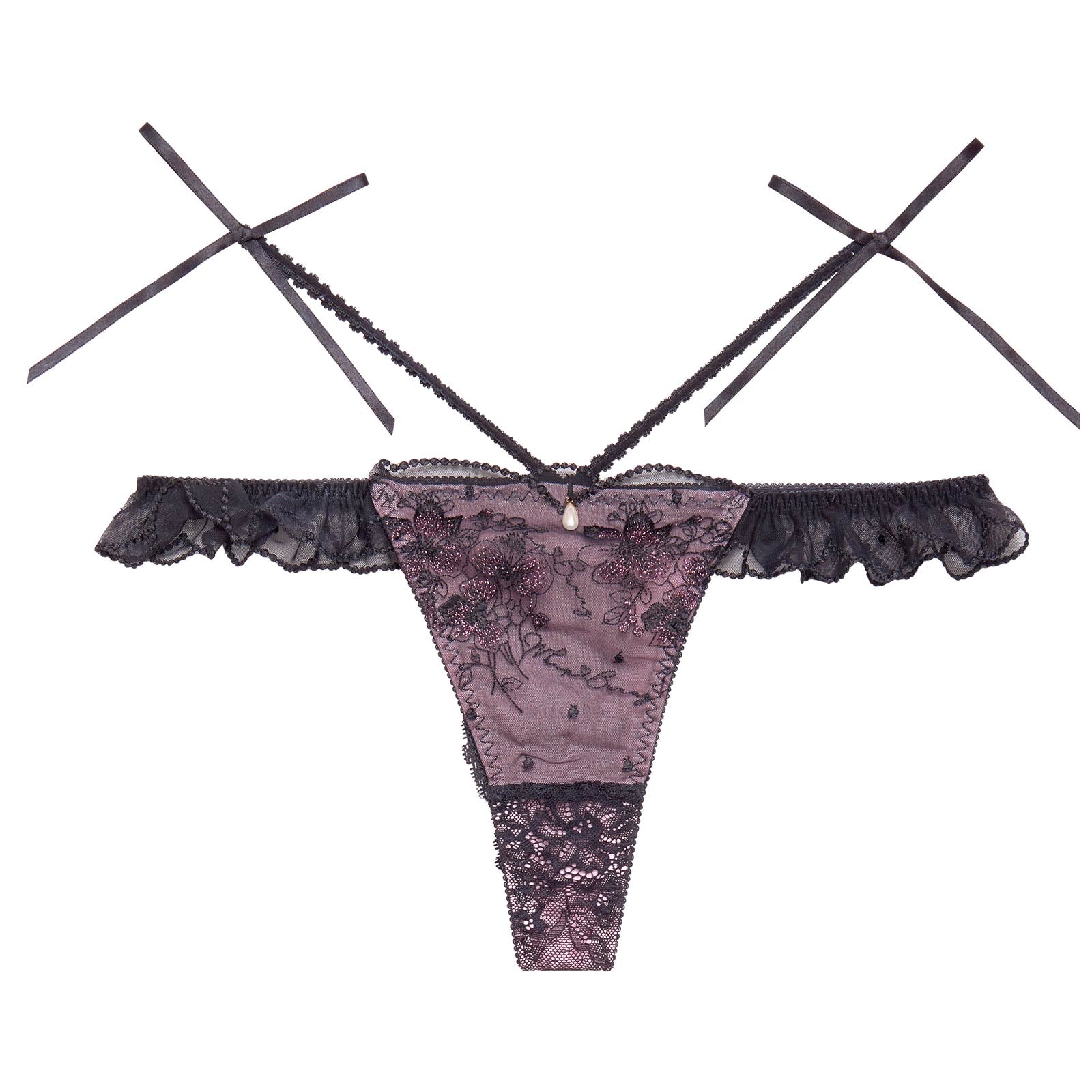 【明日花キララプロデュース/WhipBunny】Floral Dot Scallop Shorts/T-back フローラルドットスカラップショーツ/Tバック