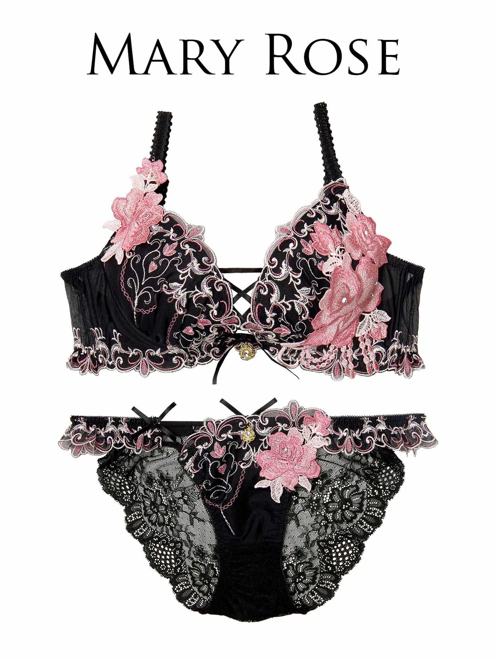 【明日花キララプロデュース/WhipBunny】Luxury Rose Heart Bra&Shorts / ラグジュアリーローズハートブラ&ショーツ - 【公式】247Lingerie