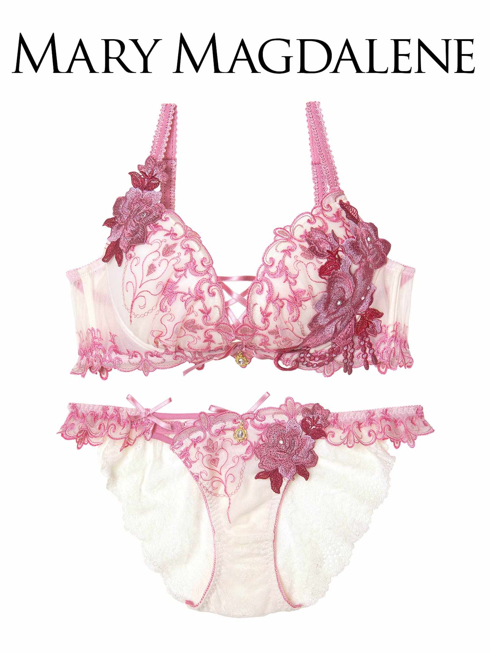 【明日花キララプロデュース/WhipBunny】Luxury Rose Heart Bra&Shorts / ラグジュアリーローズハートブラ&ショーツ