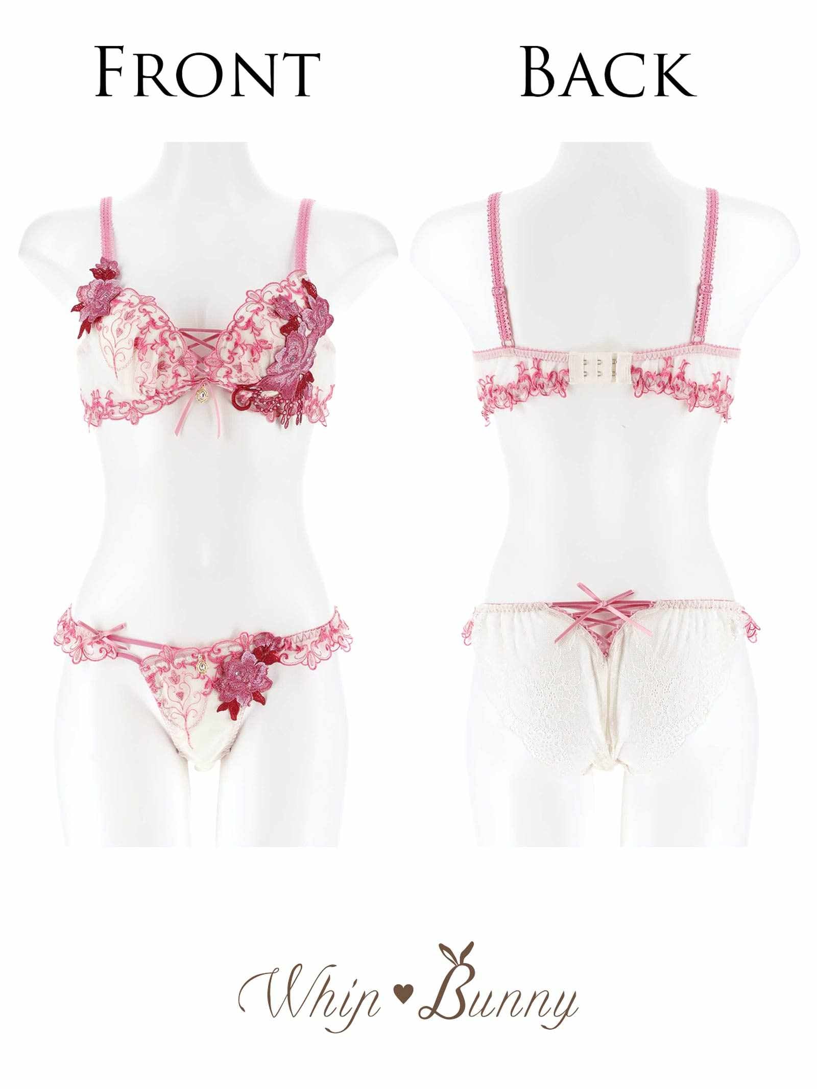 【明日花キララプロデュース/WhipBunny】Luxury Rose Heart Bra&Shorts / ラグジュアリーローズハートブラ&ショーツ