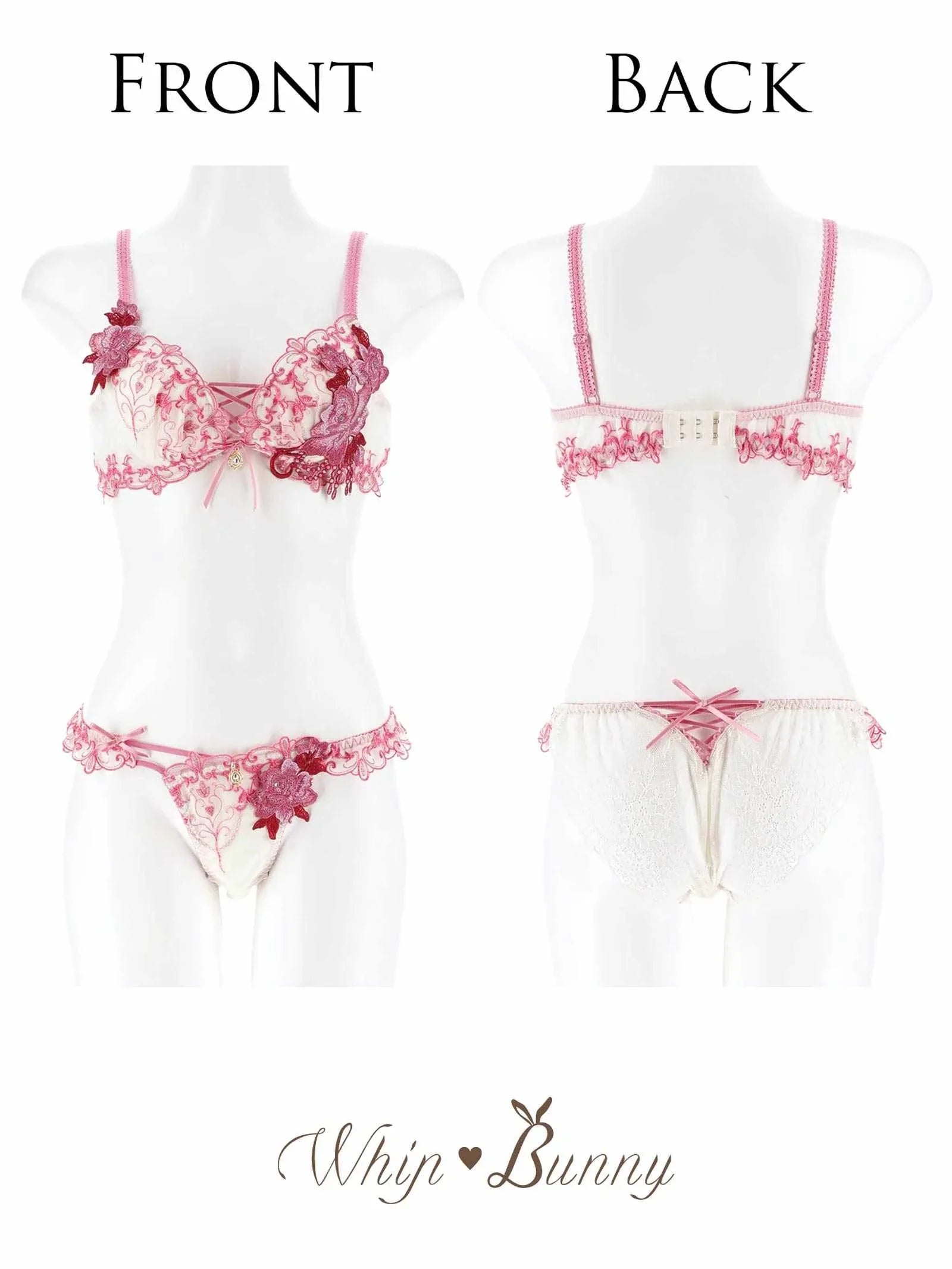 【明日花キララプロデュース/WhipBunny】Luxury Rose Heart Bra&Shorts / ラグジュアリーローズハートブラ&ショーツ - 【公式】247Lingerie