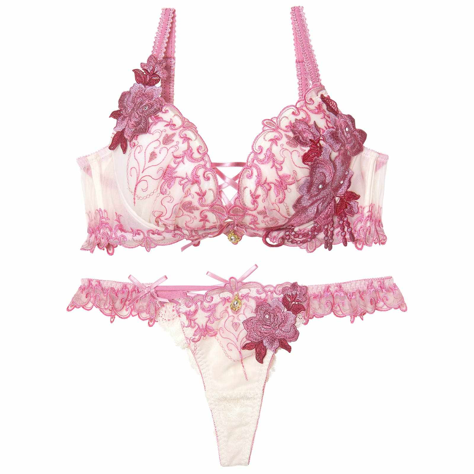 【明日花キララプロデュース/WhipBunny】Luxury Rose Heart Bra&T-back / ラグジュアリーローズハートブラ&Tバック