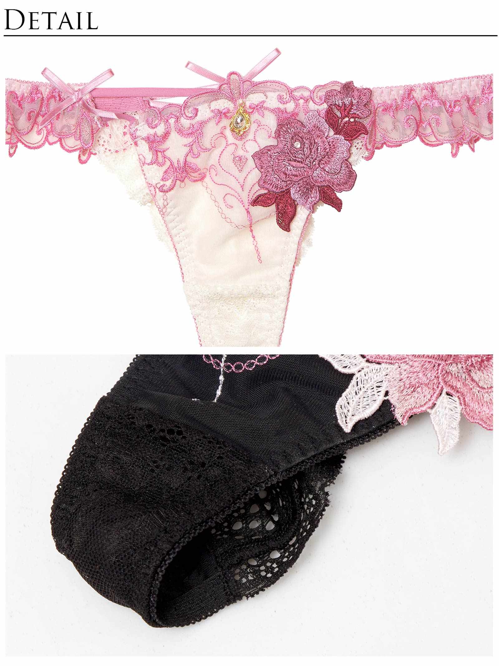 【明日花キララプロデュース/WhipBunny】Luxury Rose Heart Bra&T-back / ラグジュアリーローズハートブラ&Tバック