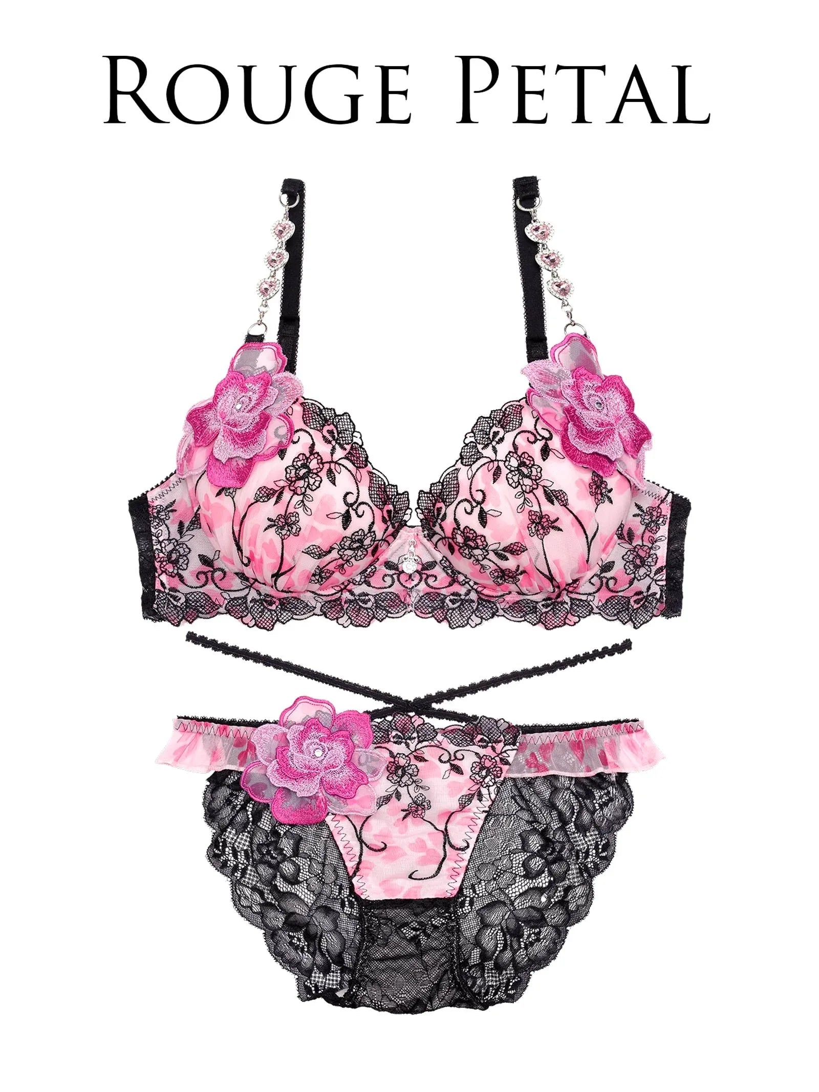 【明日花キララプロデュース/WhipBunny】Fresh Heart Petal Bra&Shorts フレッシュハートペタルブラ&ショーツ - 【公式】247Lingerie