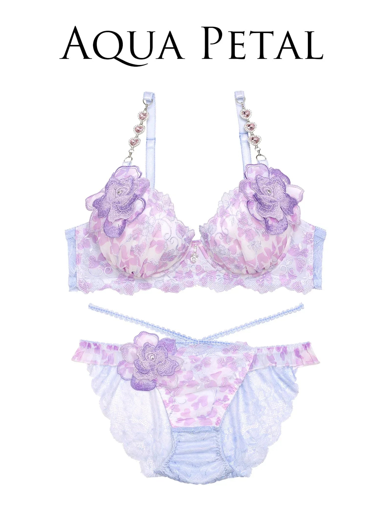 【明日花キララプロデュース/WhipBunny】Fresh Heart Petal Bra&Shorts フレッシュハートペタルブラ&ショーツ - 【公式】247Lingerie