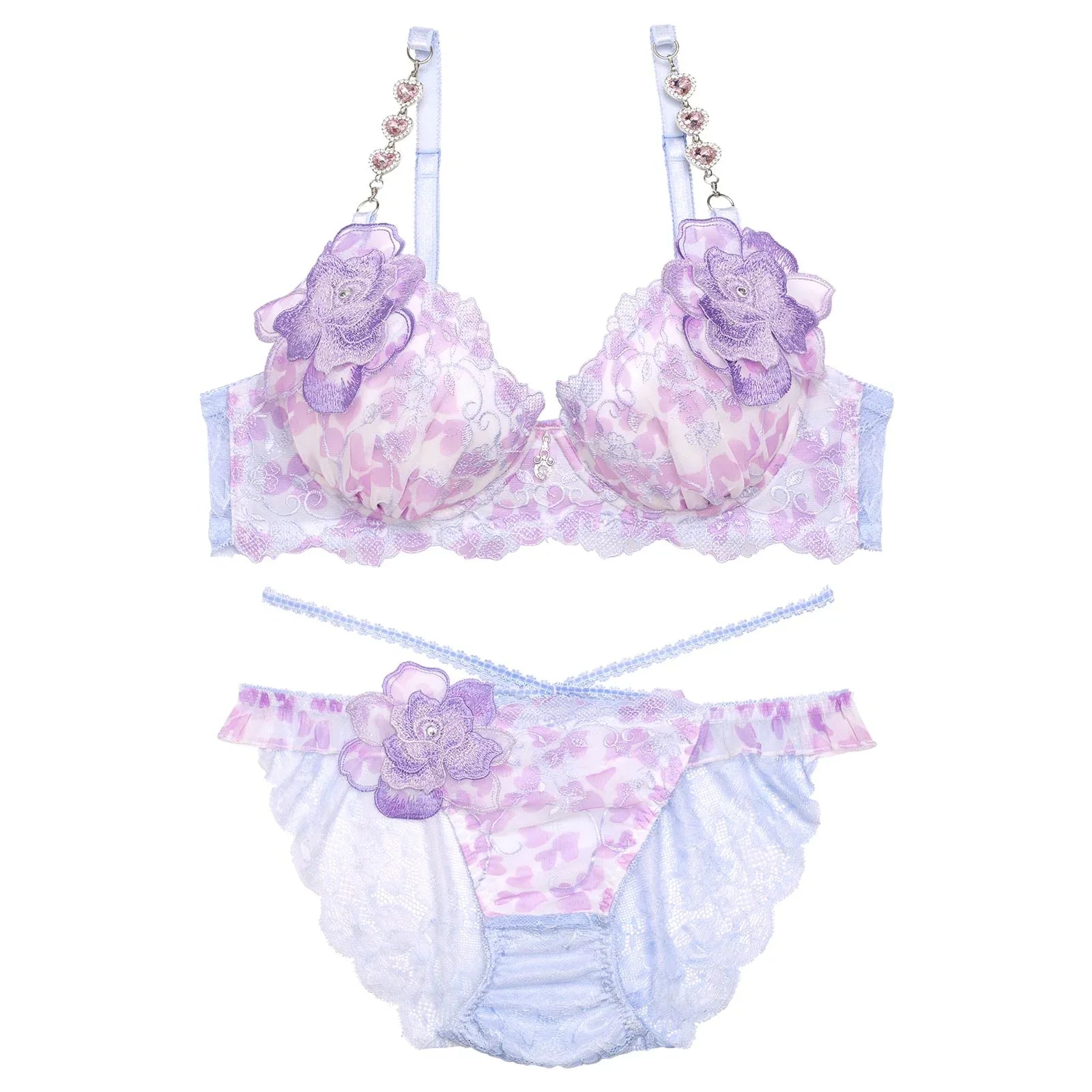 【明日花キララプロデュース/WhipBunny】Fresh Heart Petal Bra&Shorts フレッシュハートペタルブラ&ショーツ - 【公式】247Lingerie