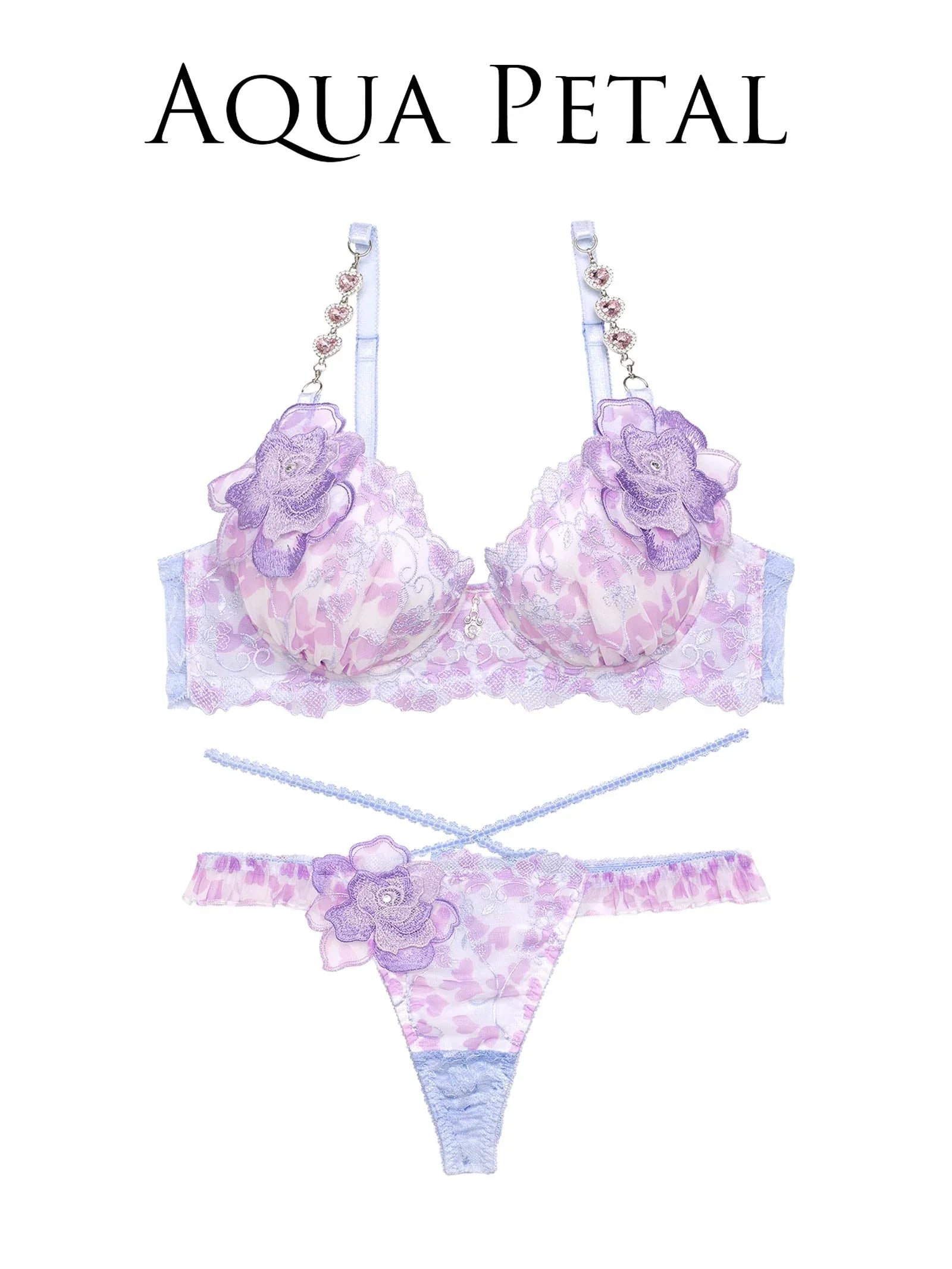 【明日花キララプロデュース/WhipBunny】Fresh Heart Petal Bra&T-back フレッシュハートペタルブラ&Tバック - 【公式】247Lingerie