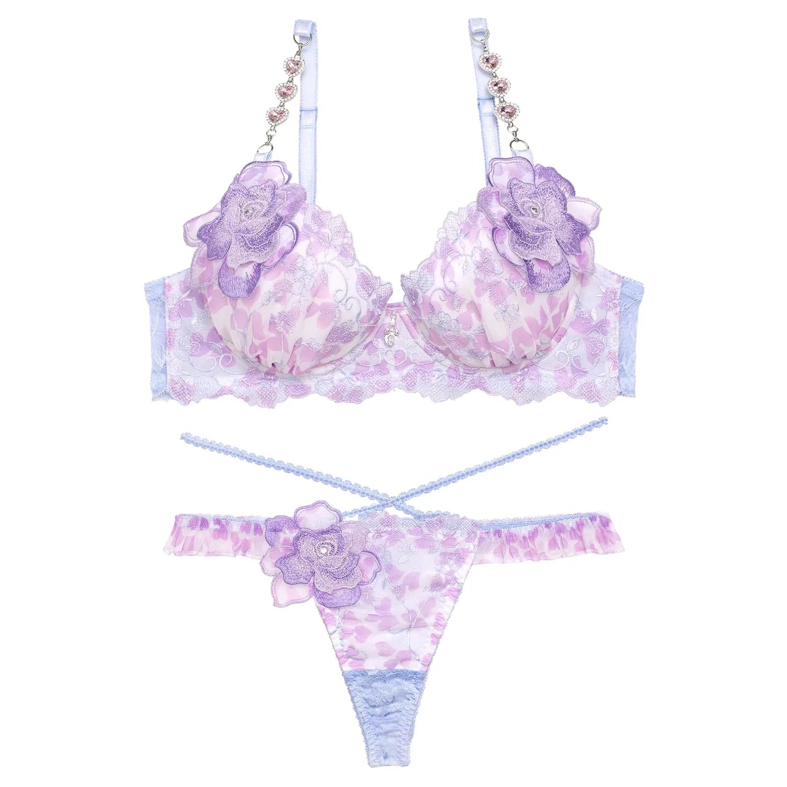 【明日花キララプロデュース/WhipBunny】Fresh Heart Petal Bra&T-back フレッシュハートペタルブラ&Tバック - 【公式】247Lingerie