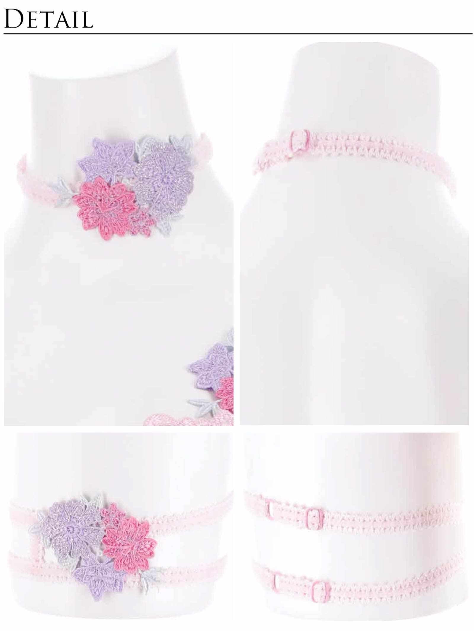 3/26新作!【明日花キララプロデュース/WhipBunny】Dressy Flower Lady Bra&T-back /Pink ドレッシーフラワーレディブラ&Tバック /ピンク