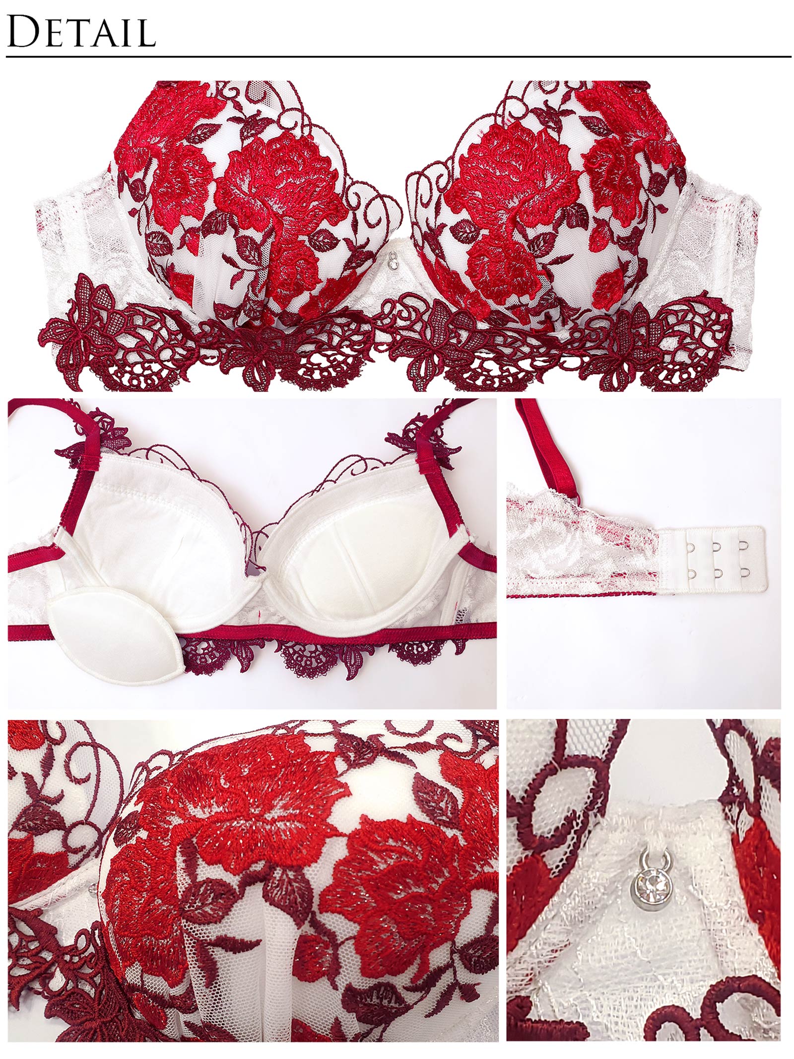 5/23新作!【明日花キララプロデュース/WhipBunny】Gorgeous Shine Rose Choker Bra&Shorts/Red ゴージャスシャインローズチョーカーブラ&ショーツ