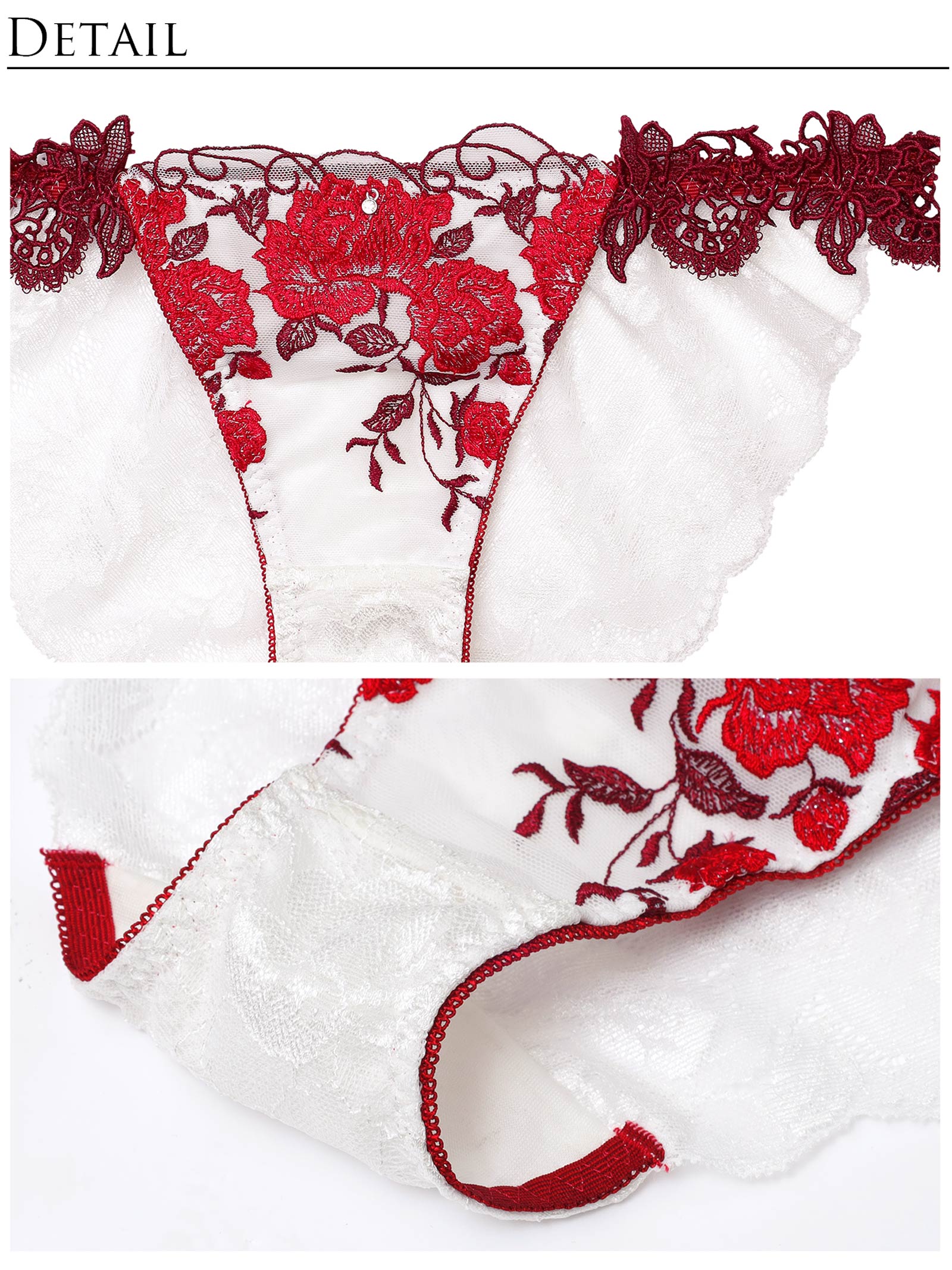 5/23新作!【明日花キララプロデュース/WhipBunny】Gorgeous Shine Rose Choker Bra&Shorts/Red ゴージャスシャインローズチョーカーブラ&ショーツ