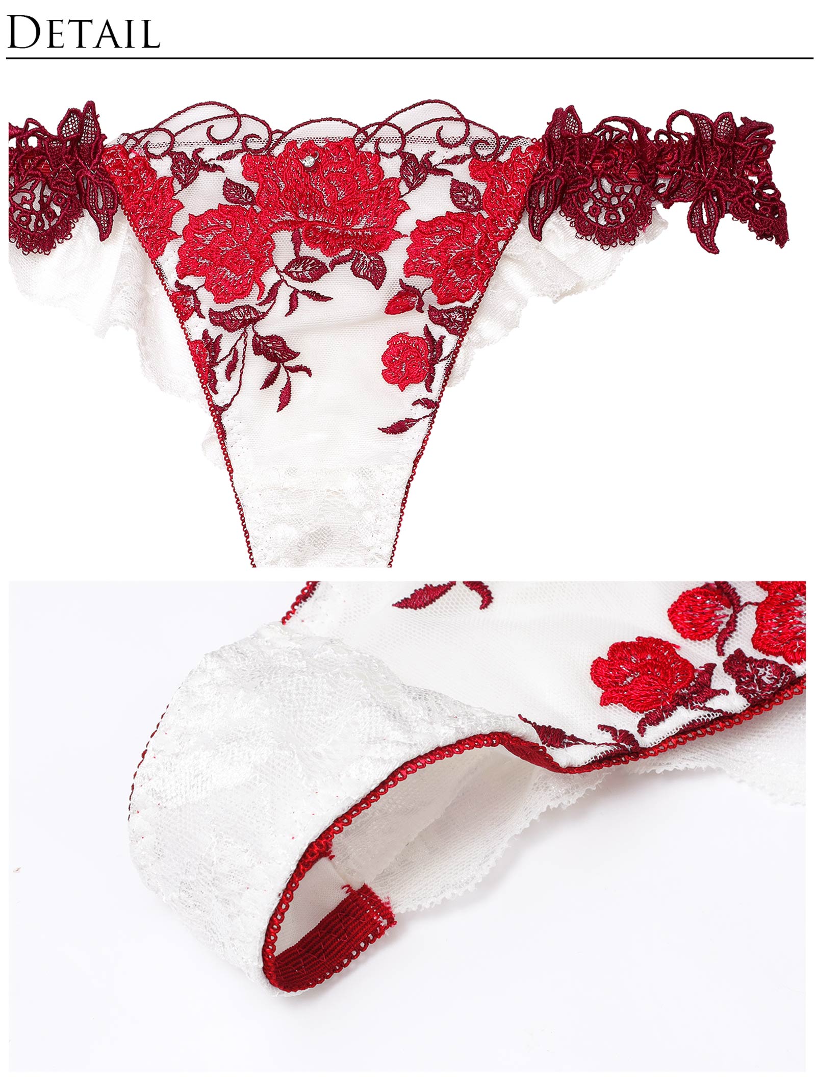 5/23新作!【明日花キララプロデュース/WhipBunny】Gorgeous Shine Rose Choker Bra&T-back/Red ゴージャスシャインローズチョーカーブラ&Tバック