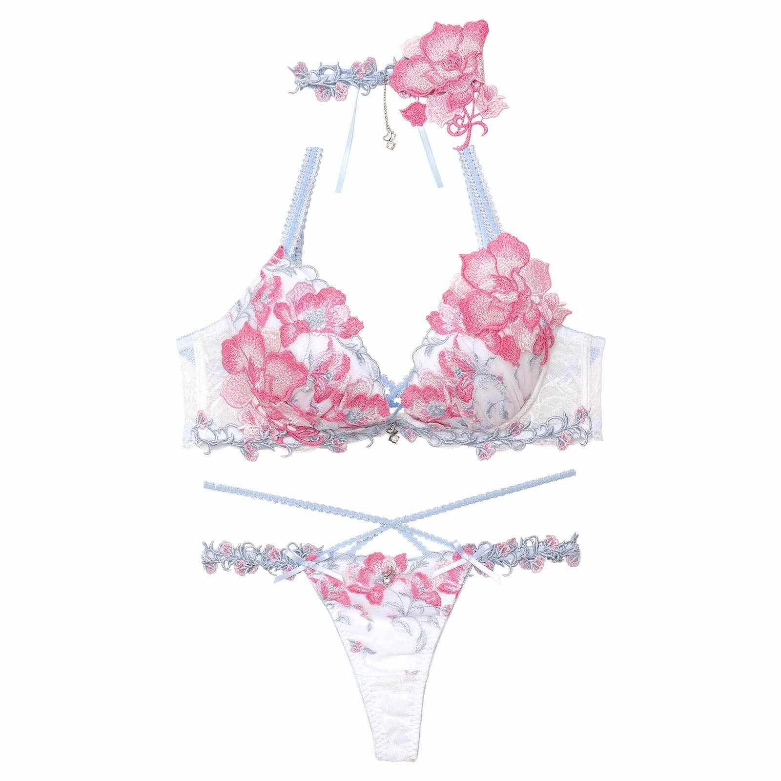 【明日花キララプロデュース/WhipBunny】Radiant Iris Bloom Bra&T-back/ ラディアントアイリスブルームブラ&Tバック - 【公式】247Lingerie