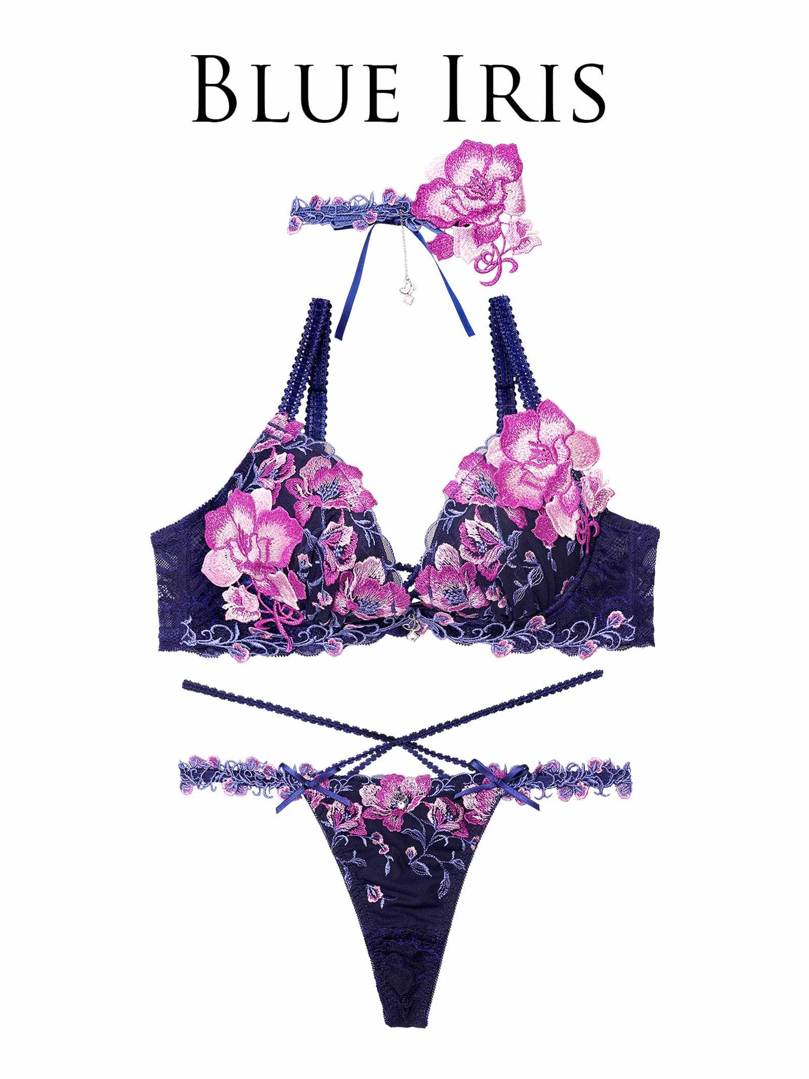 【明日花キララプロデュース/WhipBunny】Radiant Iris Bloom Bra&T-back/ ラディアントアイリスブルームブラ&Tバック