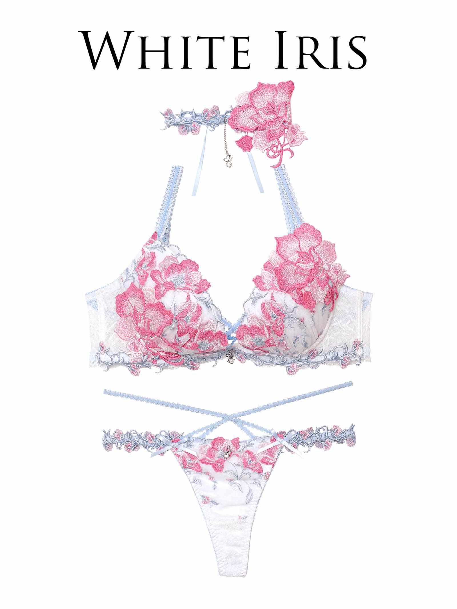 【明日花キララプロデュース/WhipBunny】Radiant Iris Bloom Bra&T-back/ ラディアントアイリスブルームブラ&Tバック