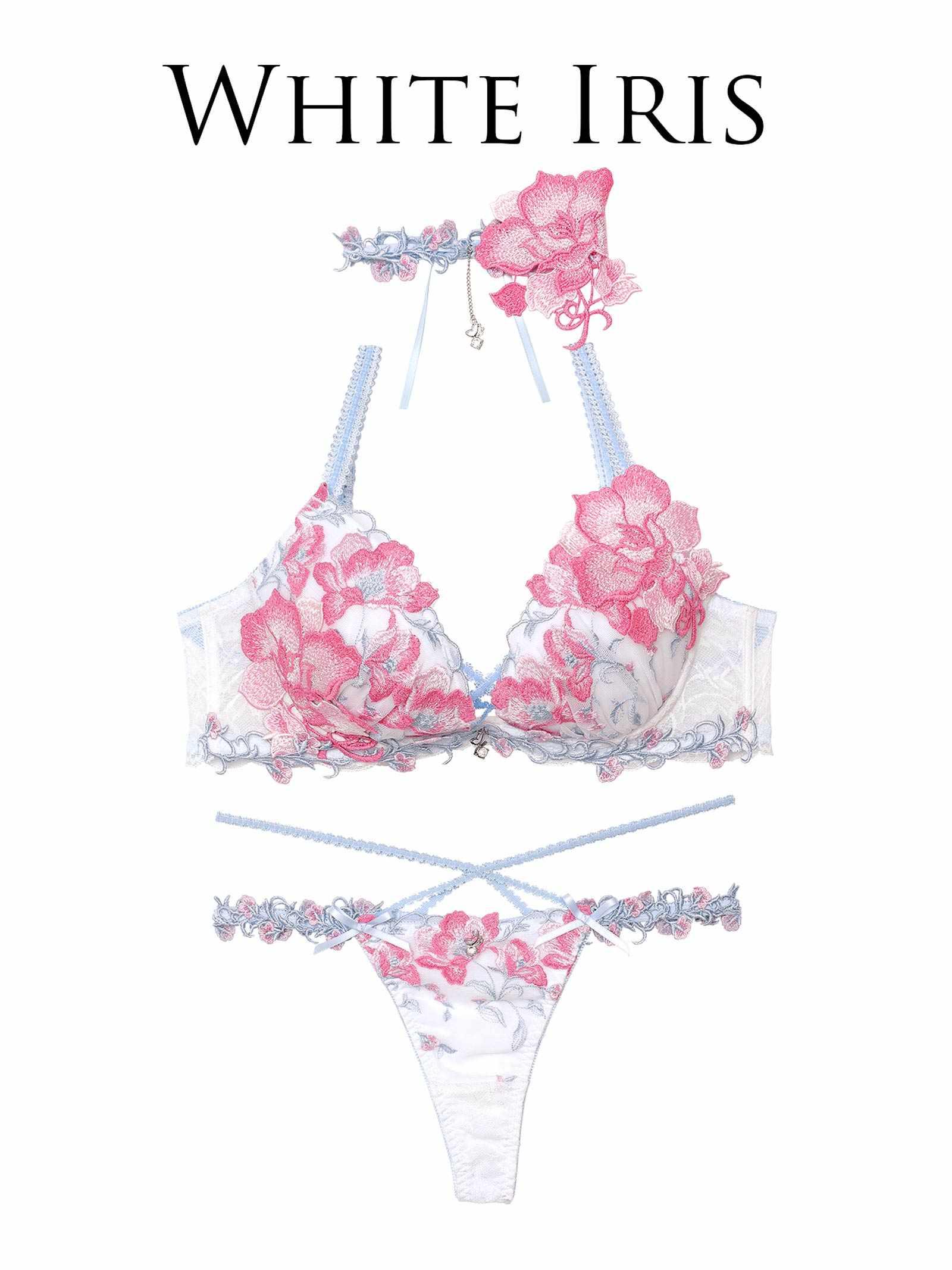 【明日花キララプロデュース/WhipBunny】Radiant Iris Bloom Bra&T-back/ ラディアントアイリスブルームブラ&Tバック - 【公式】247Lingerie