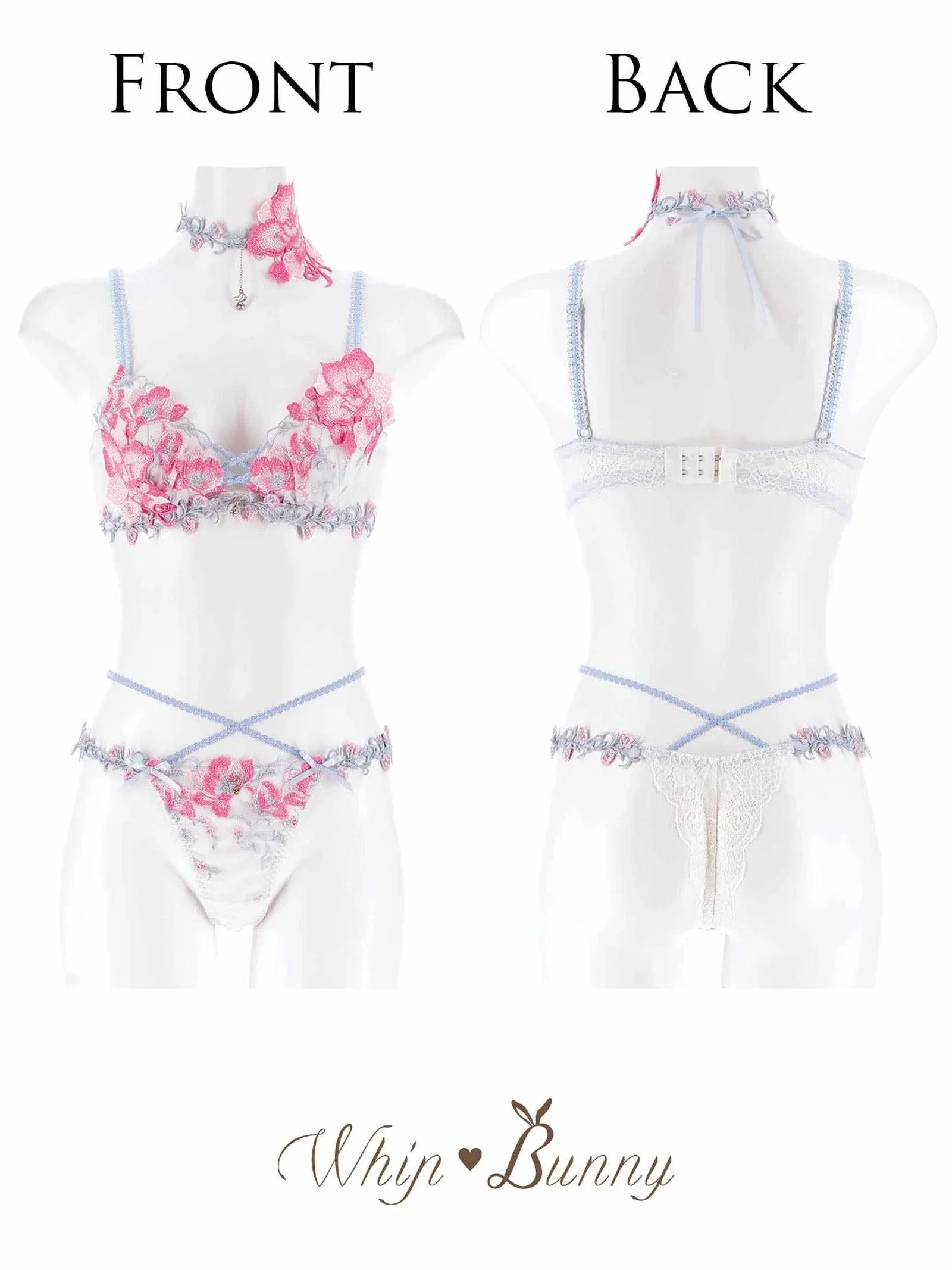 【明日花キララプロデュース/WhipBunny】Radiant Iris Bloom Bra&T-back/ ラディアントアイリスブルームブラ&Tバック - 【公式】247Lingerie